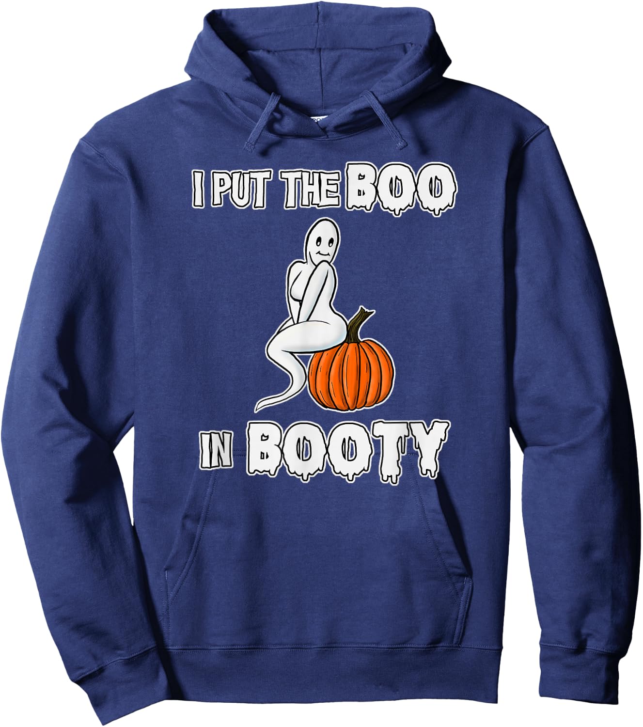 Funny Halloween 2022 I put the Boo in Booty Ghost Hoodie - Hoodie | Navy