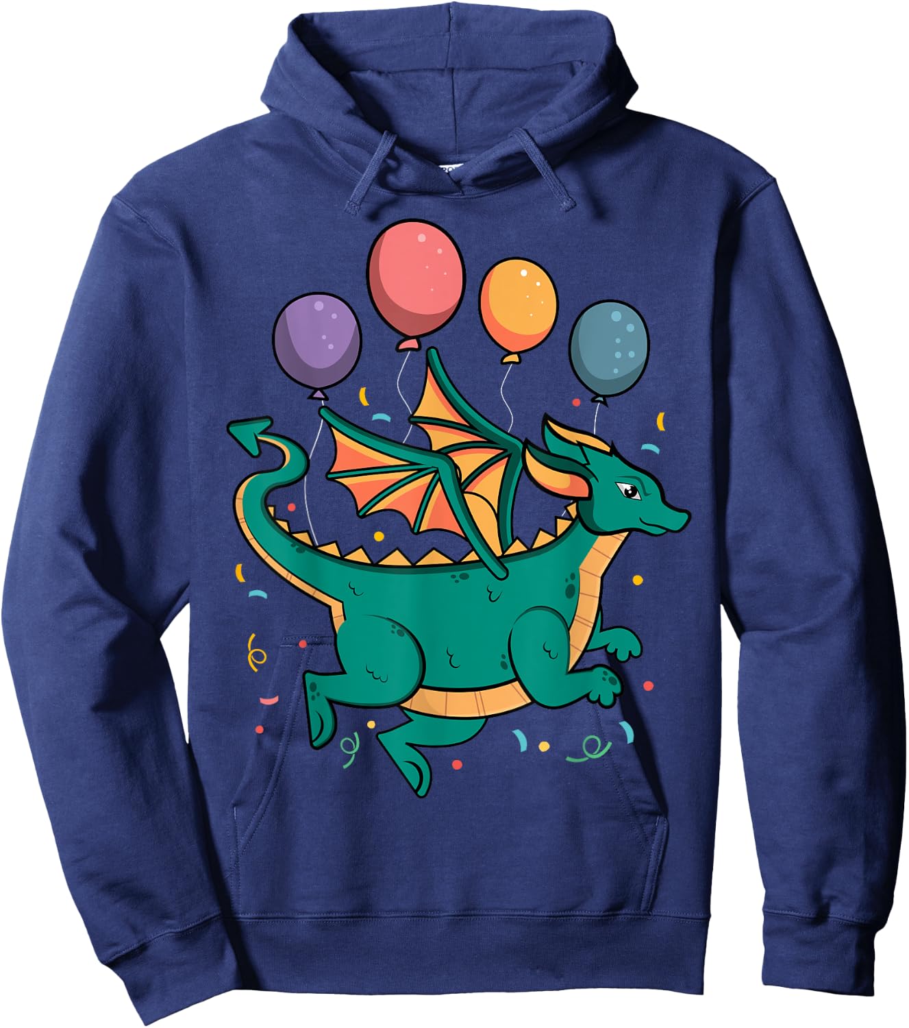 Dragon Birthday Party Kid Magical Bday Balloon Theme Hoodie - Hoodie | Navy