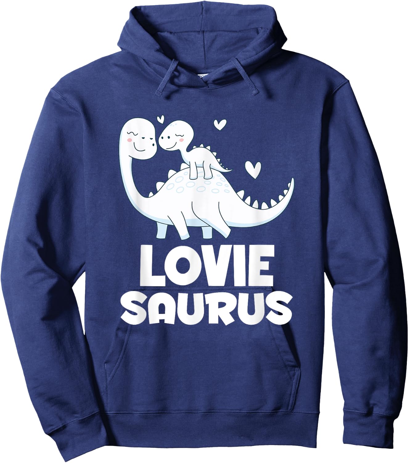 Cute Loviesaurus Dinosaur Lovie Grandkids T Rex Hoodie - Hoodie | Navy
