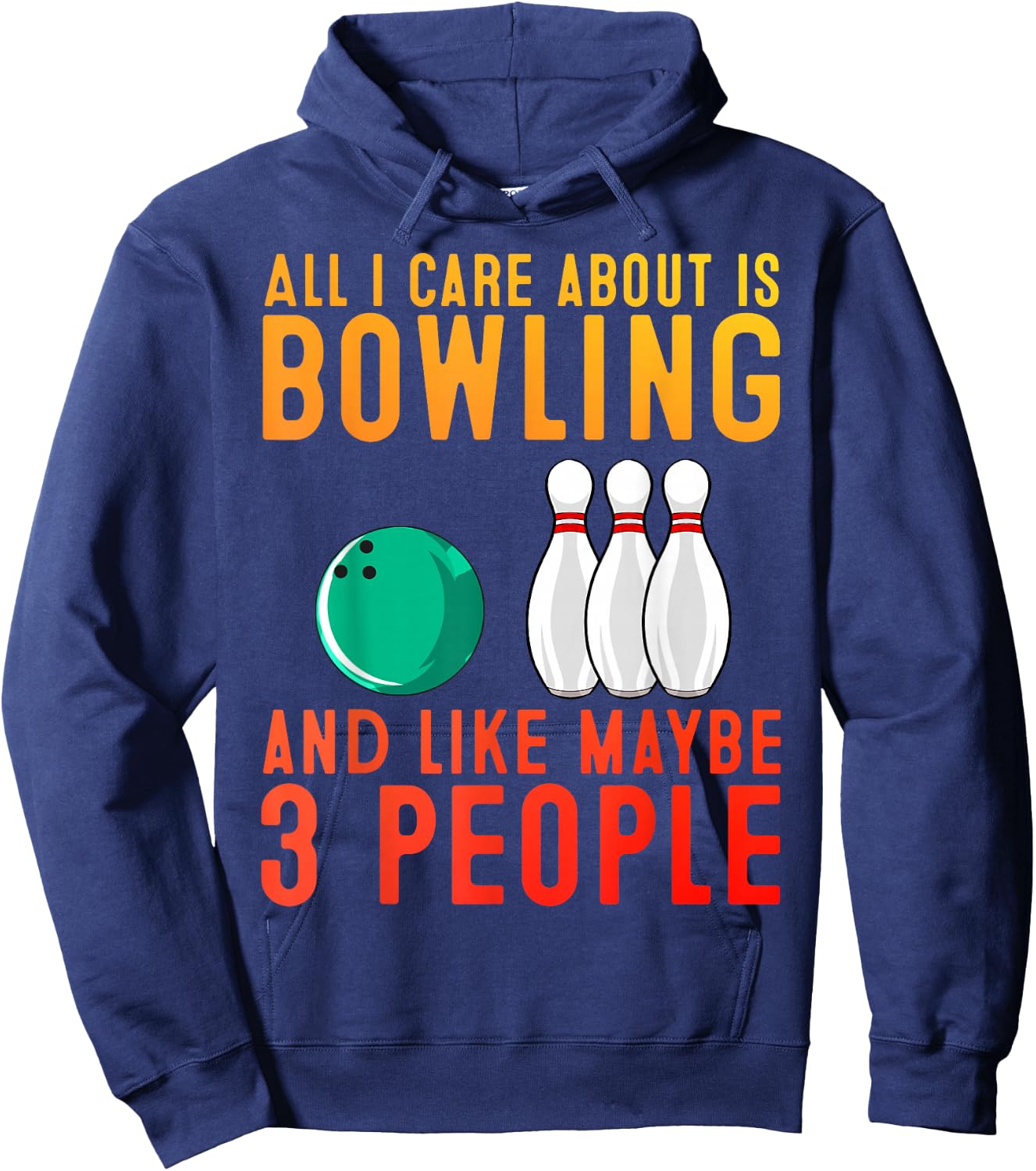 Funny Bowling Design Women Kids Bowler Bowling Lover Hoodie - Hoodie | Navy
