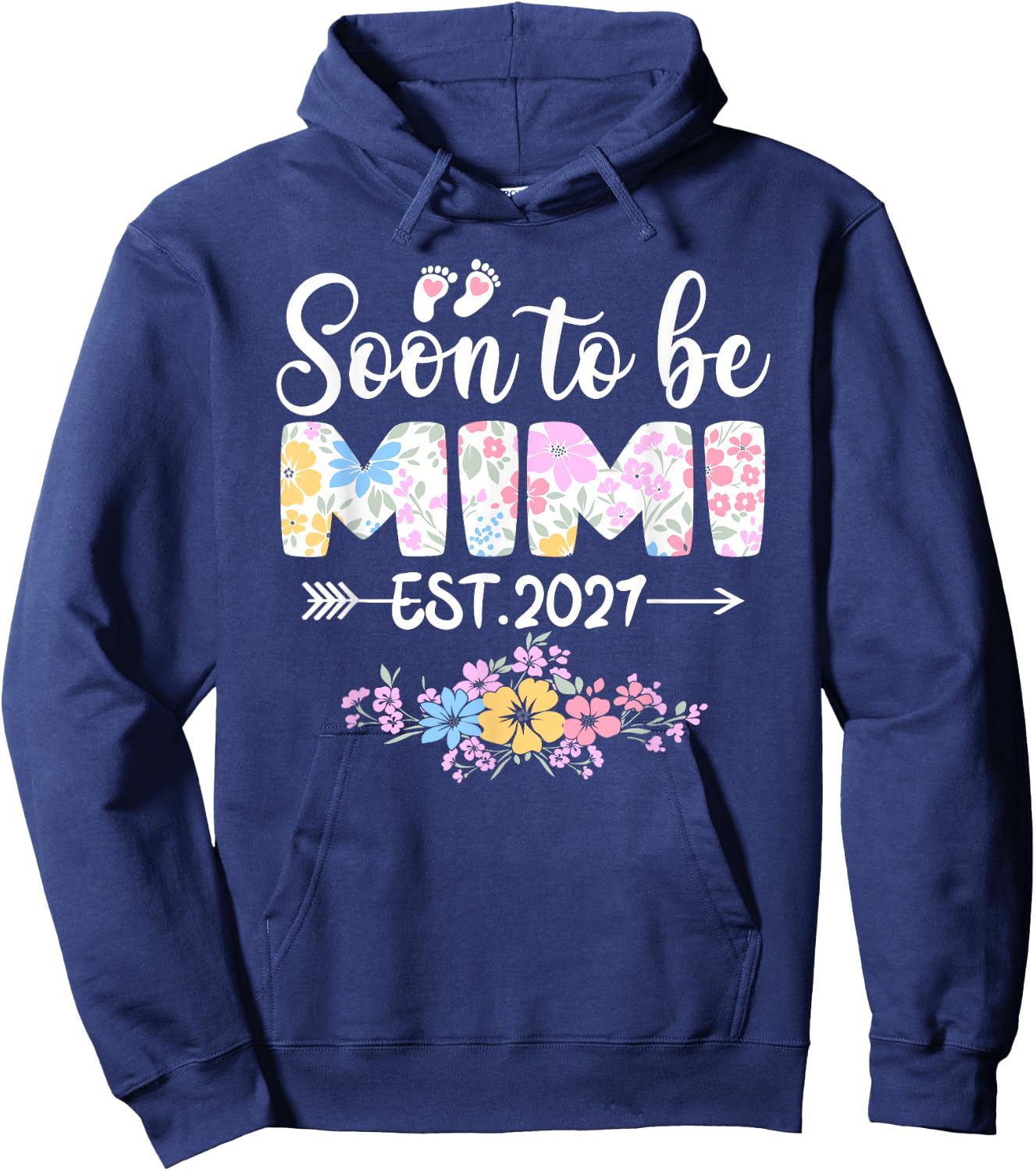 Soon to Be Mimi 2027 Promoted to Mom Hoodie - Hoodie | Navy