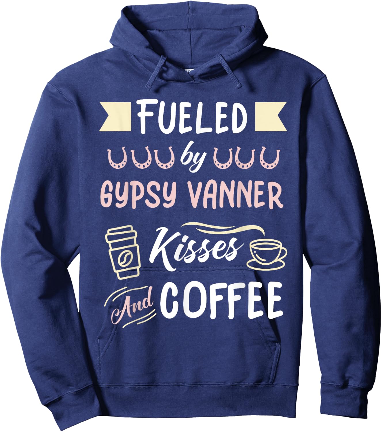 Gypsy Vanner Mom Coffee Lover Hoodie - Hoodie | Navy