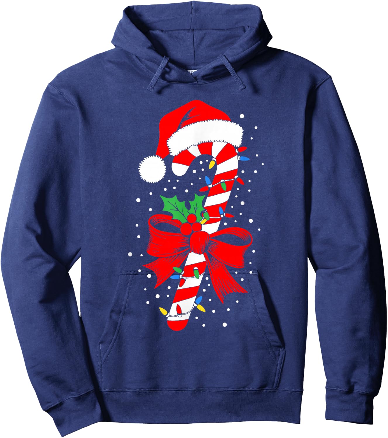 Christmas Candy Cane Shirt Boy Girl Kids Men Women , Black, S Hoodie - Hoodie | Navy