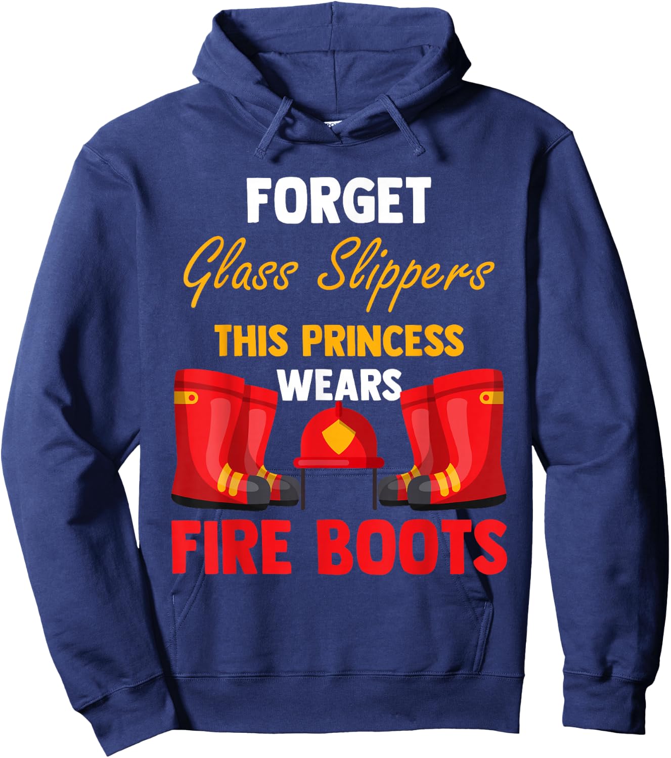 Firewomen Heroes Female Firefighter Women Fire Boots Hoodie - Hoodie | Navy