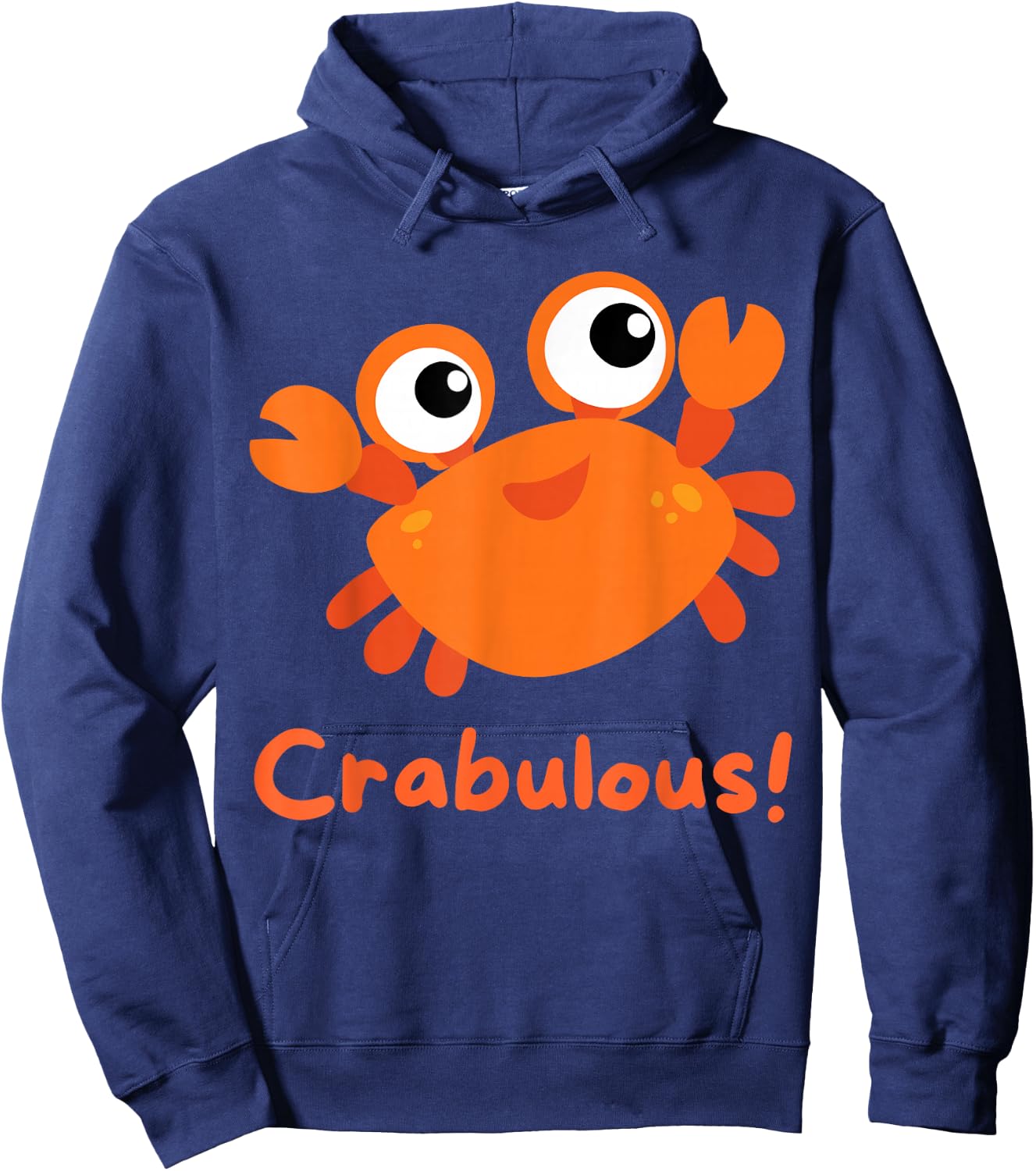 Funny Crab "Crabulous" Cute for Girls Boys Toddlers Seaside Hoodie - Hoodie | Navy