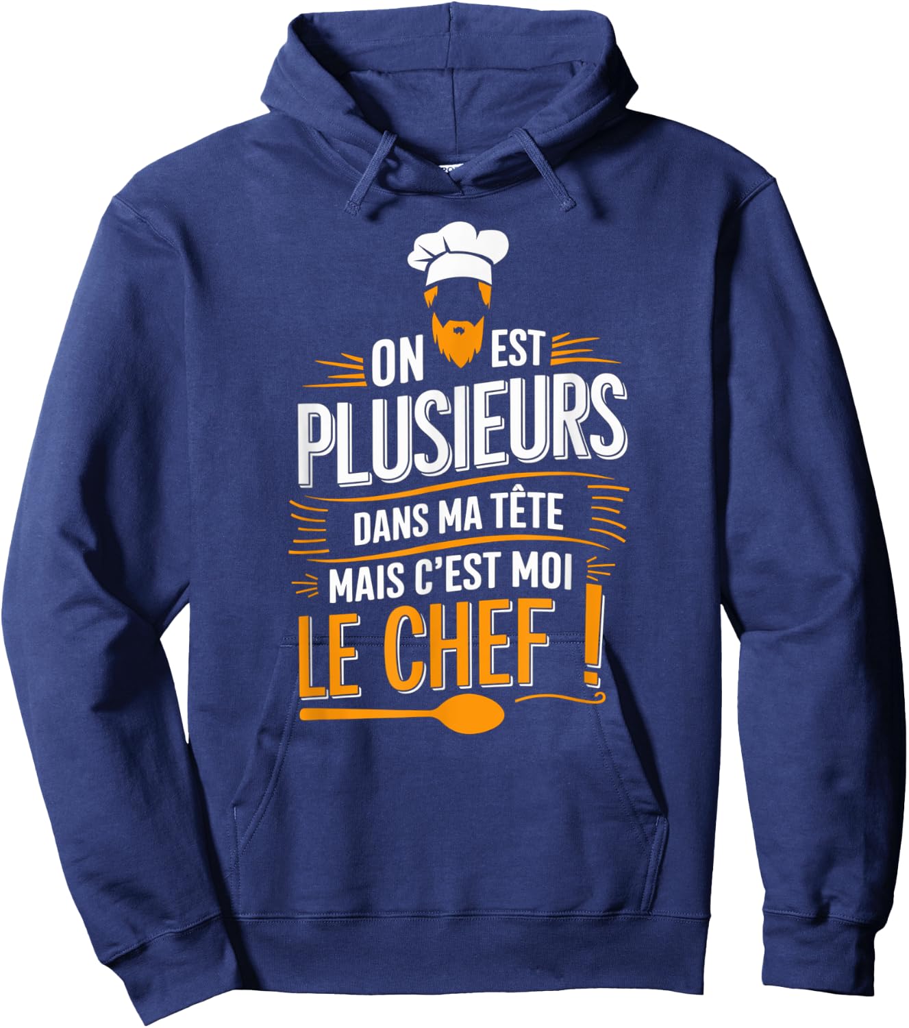 We Are Several In My Head But It's Me The Chef Cuisto , Black, S Hoodie - Hoodie | Navy