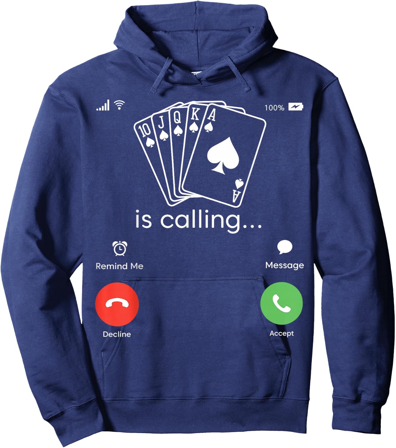 Poker Dealer Costume Gambling Poker Card Game Poker Hoodie - Hoodie | Navy