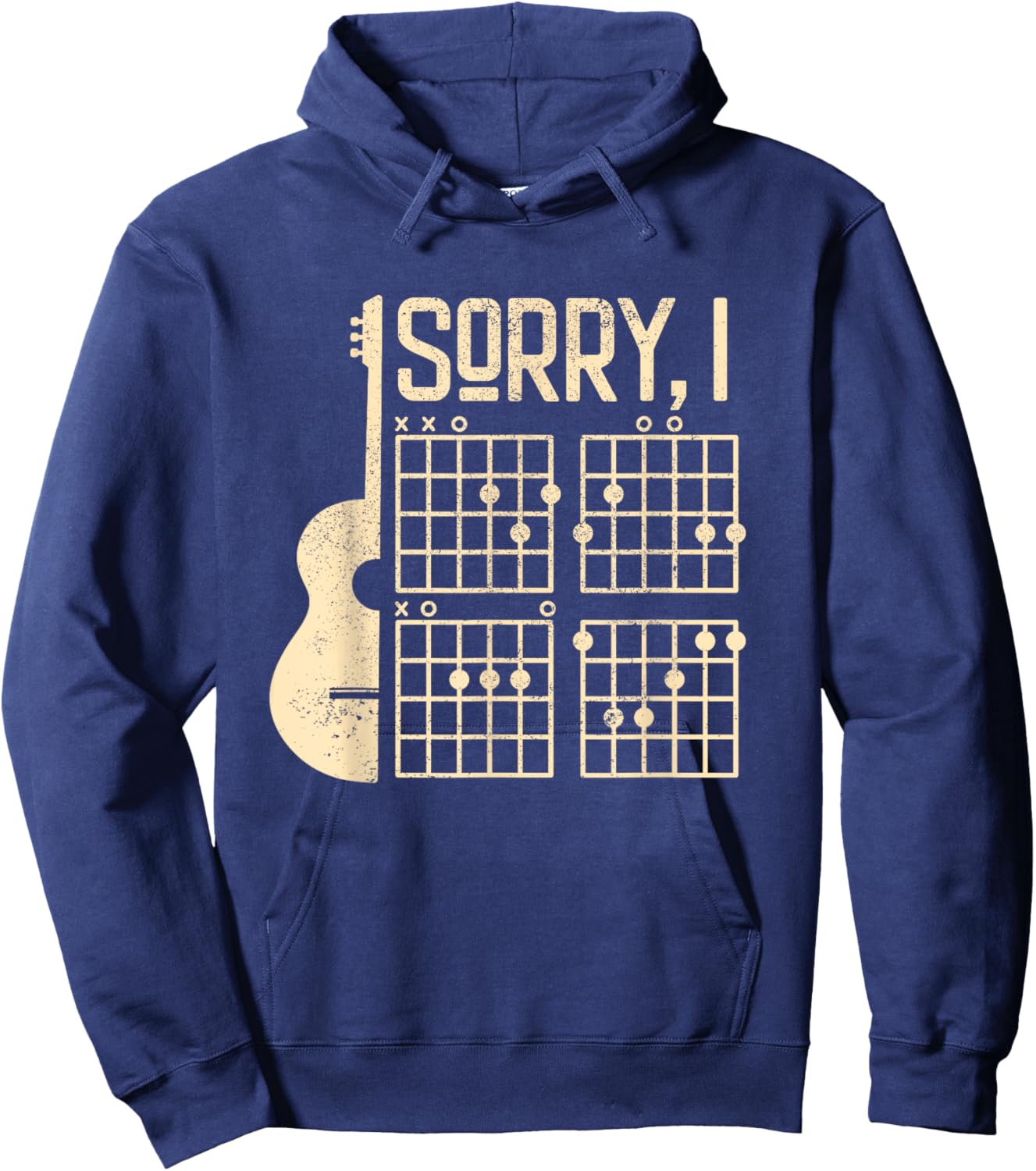 Sorry IDGAF Guitar - Sorry I Don't Give a F Guitar Hoodie - Hoodie | Navy
