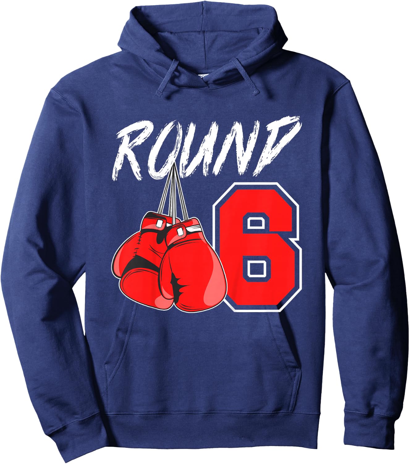 Kids 6th Birthday Boxing Boy 6 Year Old Boxer Bday Party Hoodie - Hoodie | Navy