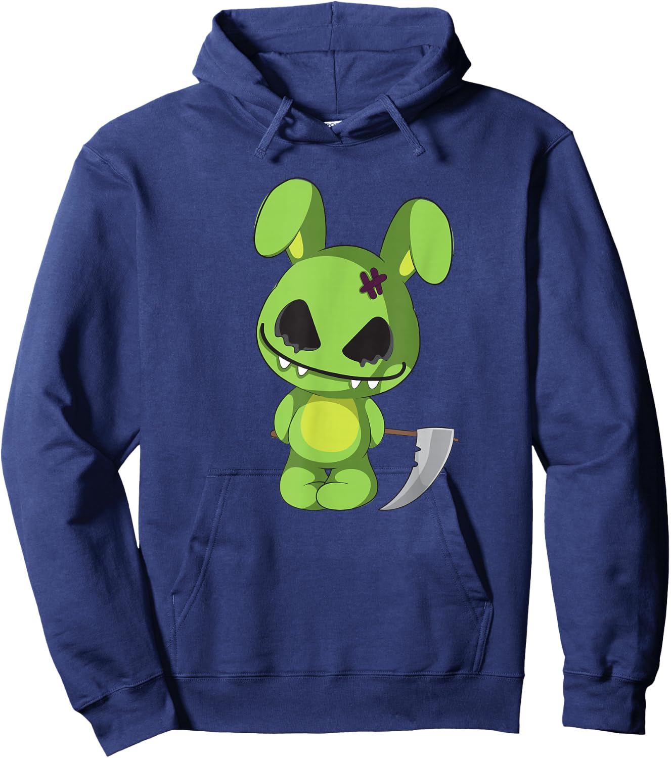 Funny goth zombie easter scary bunny dye easter eggs rabbit Hoodie - Hoodie | Navy