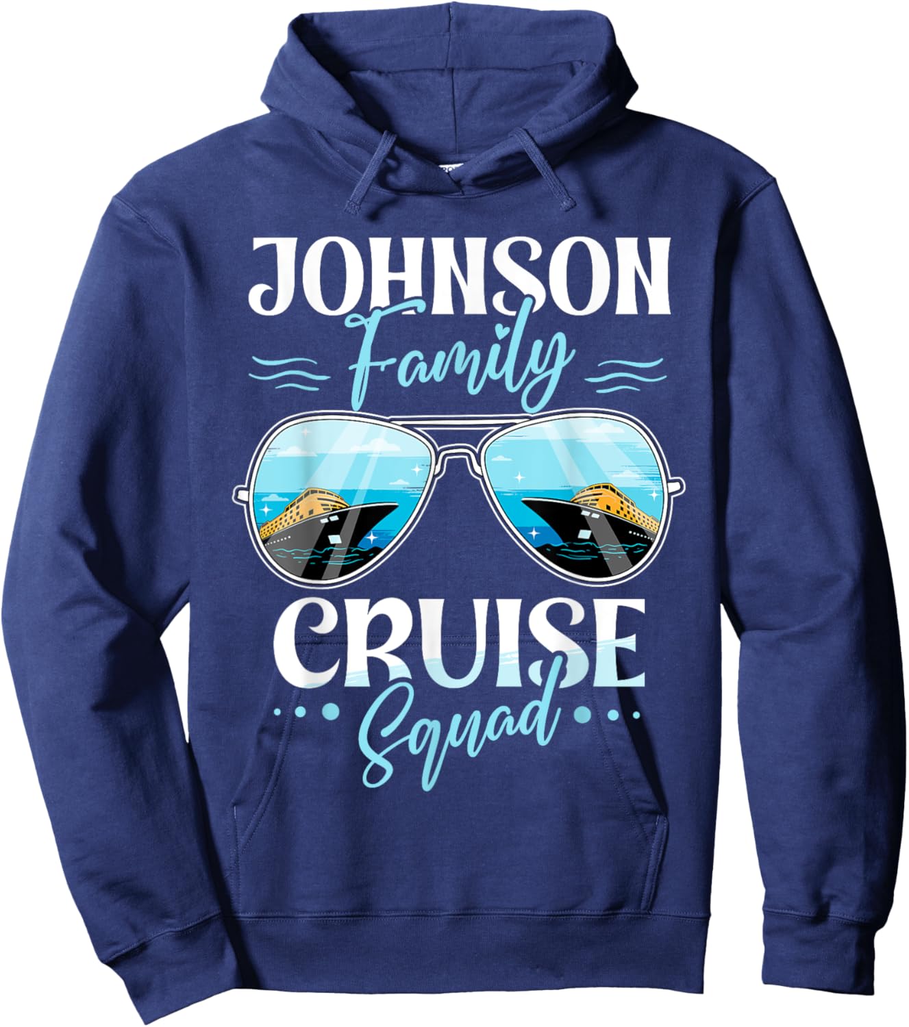 Personalized Johnson Family Cruise Squad Custom Vacation Hoodie - Hoodie | Navy