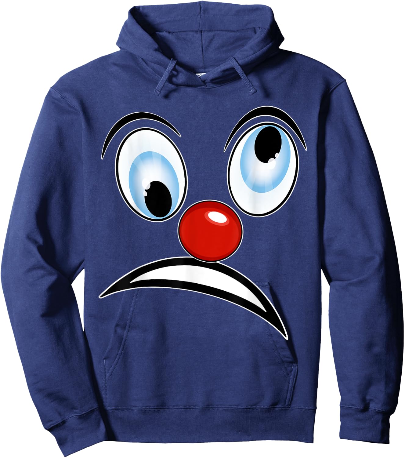 Carnival Clown Face Fancy Dress Costume Outfit Clown , black Hoodie - Hoodie | Navy