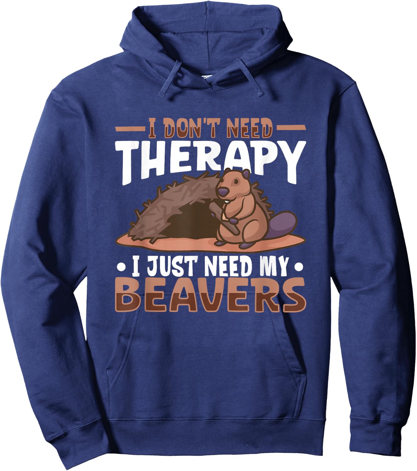 Beaver Fan Beaver Lover Funny Beaver Cute Beaver Hoodie - Hoodie | Navy