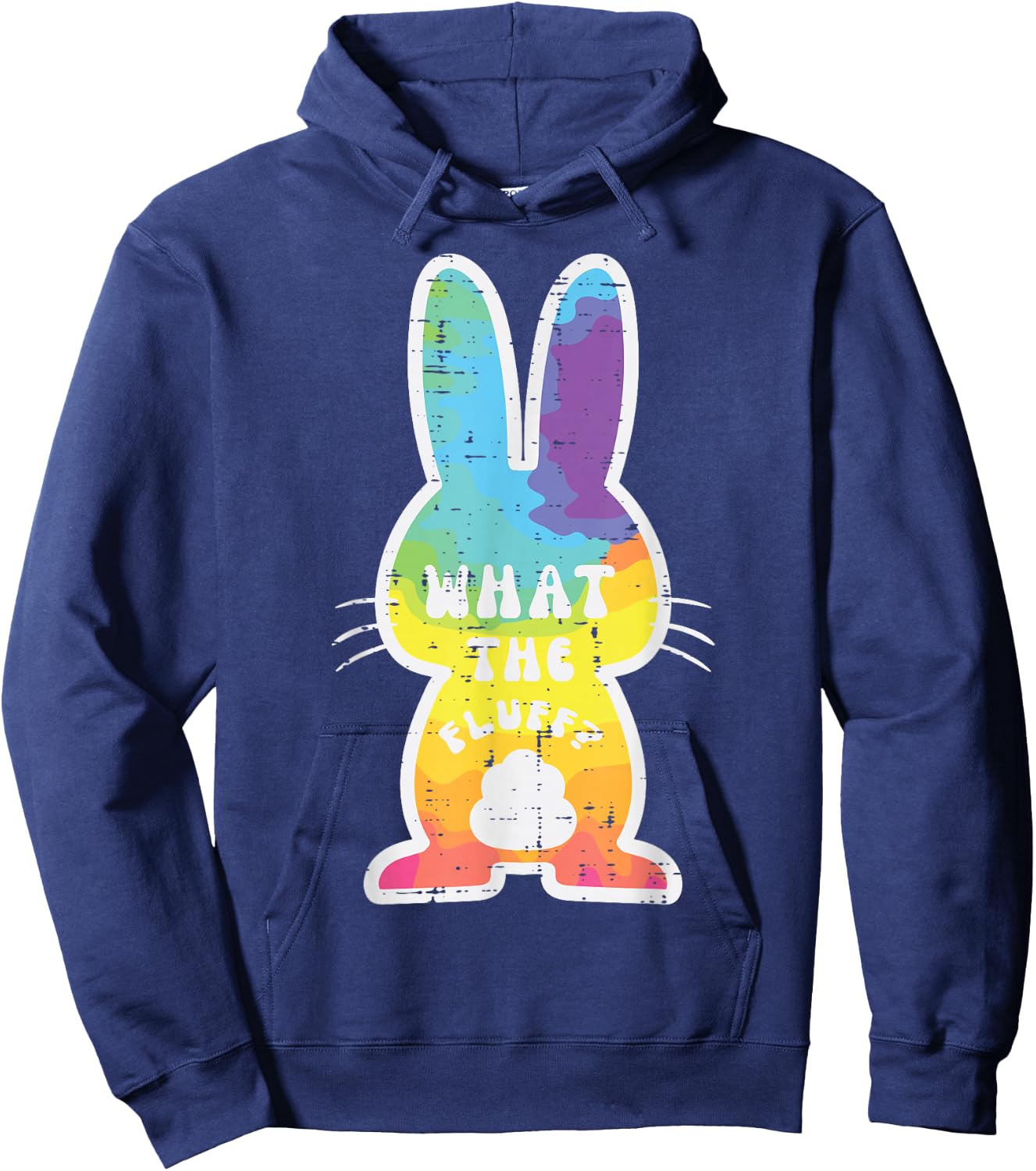 Easter Colorful Bunny Rabbit Men Women Kids Hoodie - Hoodie | Navy
