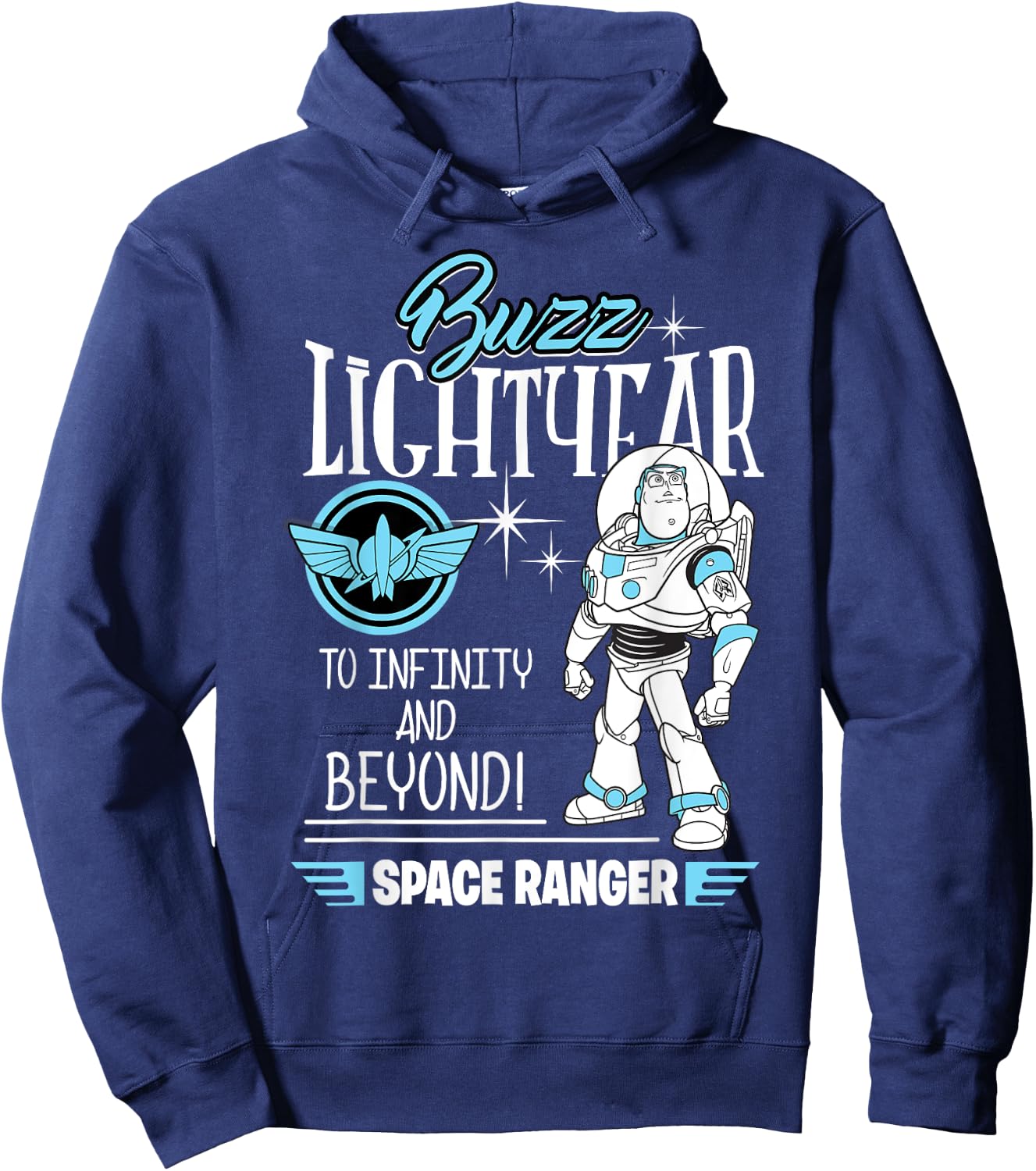Disney Toy Story Retro Buzz Lightyear Space Ranger , Black, S Hoodie - Hoodie | Navy