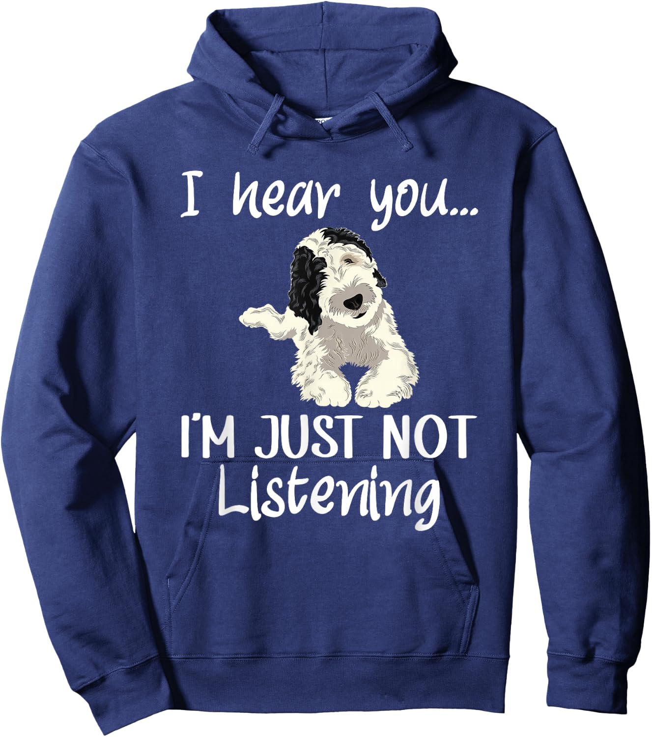 Doodle Dog Sheepadoodle Hoodie - Hoodie | Navy