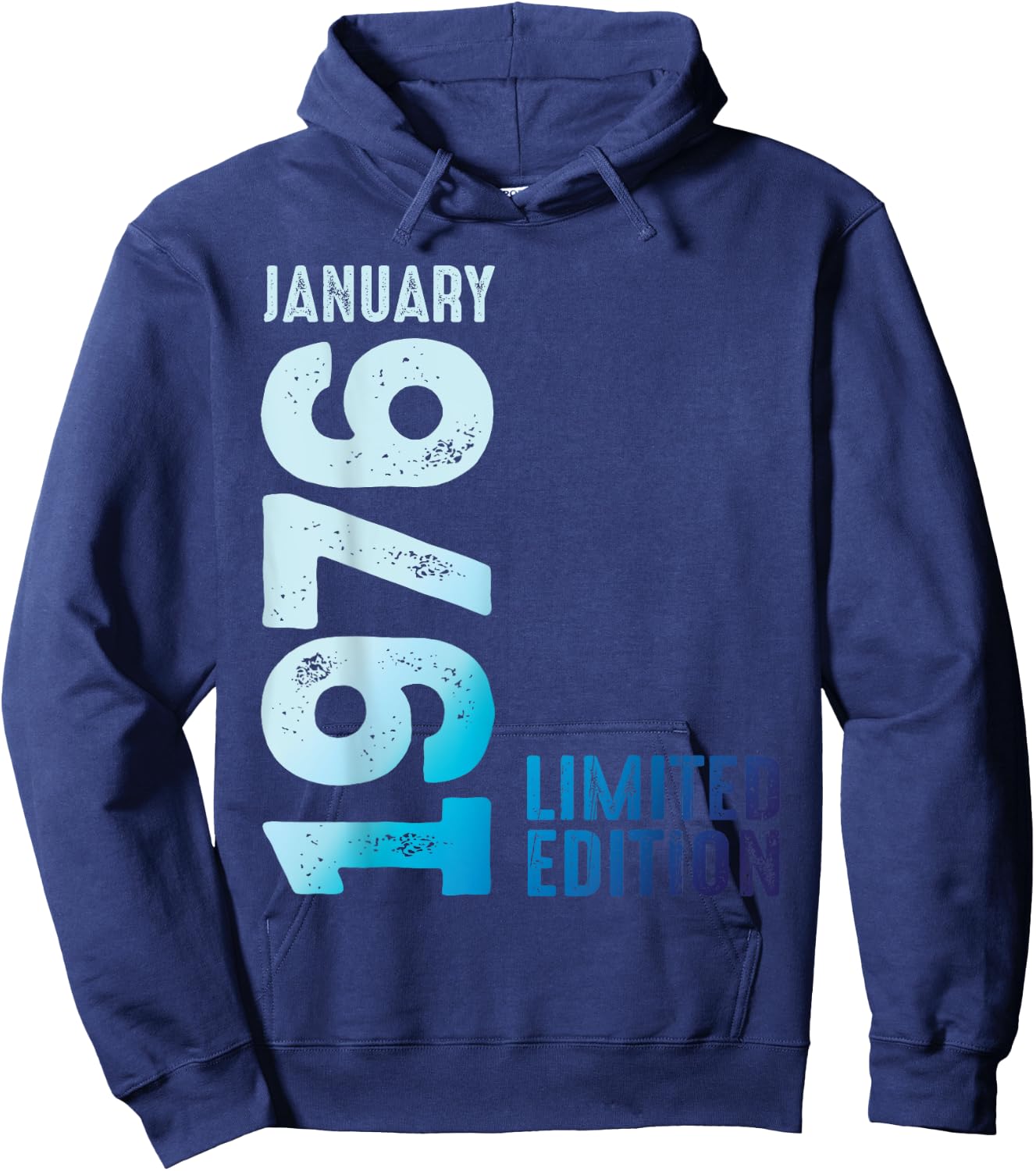 Limited Edition 1976 January 1976 , Black, S Hoodie - Hoodie | Navy