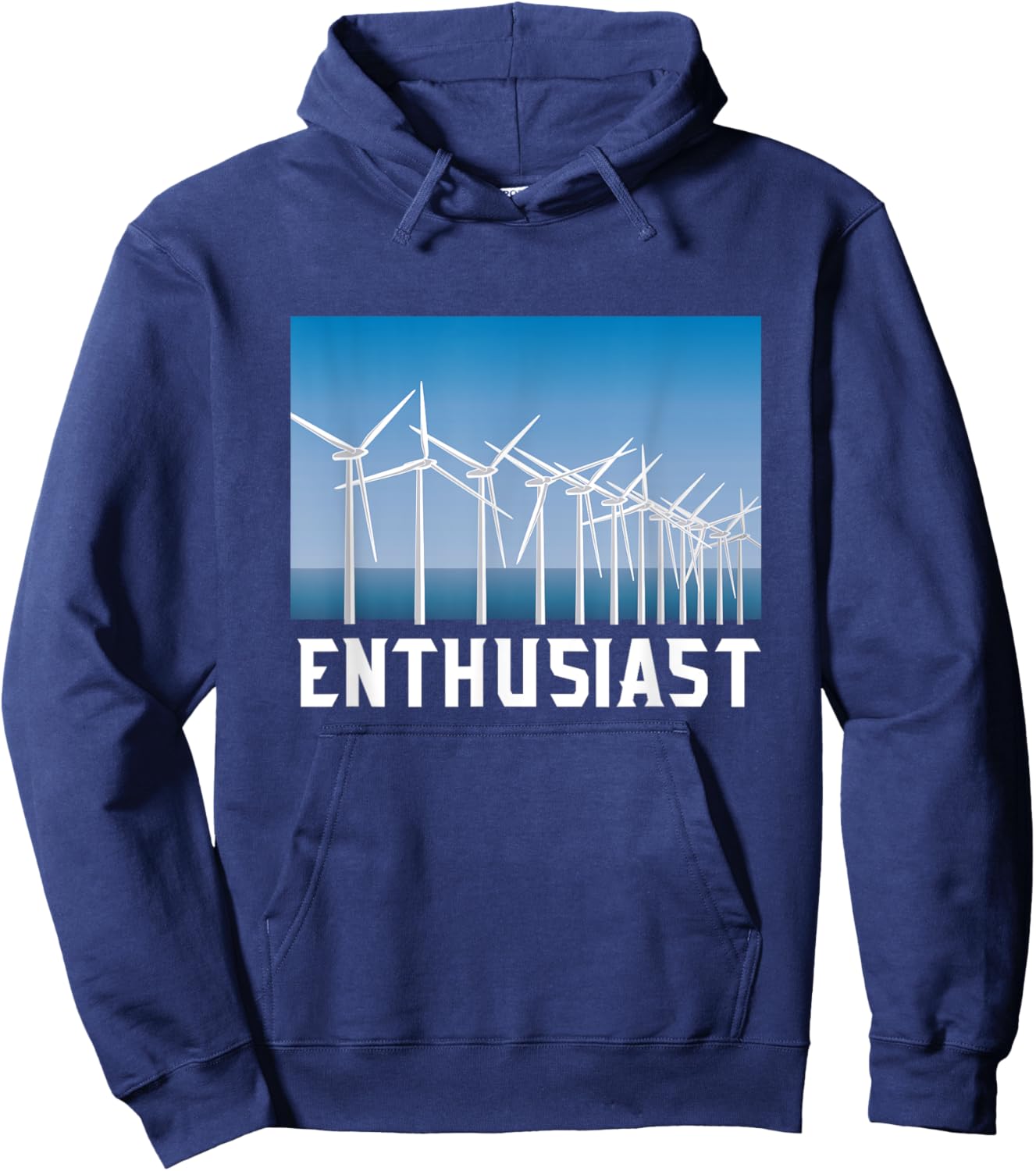 Windmill Renewable Energy Enthusiast Shirt Wind Turbine Hoodie - Hoodie | Navy