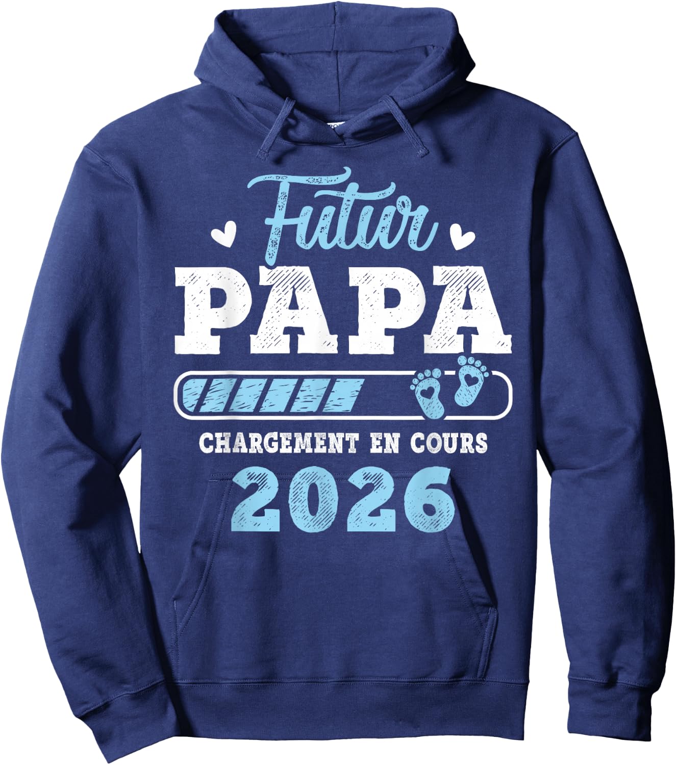 Future Dad 2026 Daddy Loading In Progress 2026 Hoodie - Hoodie | Navy