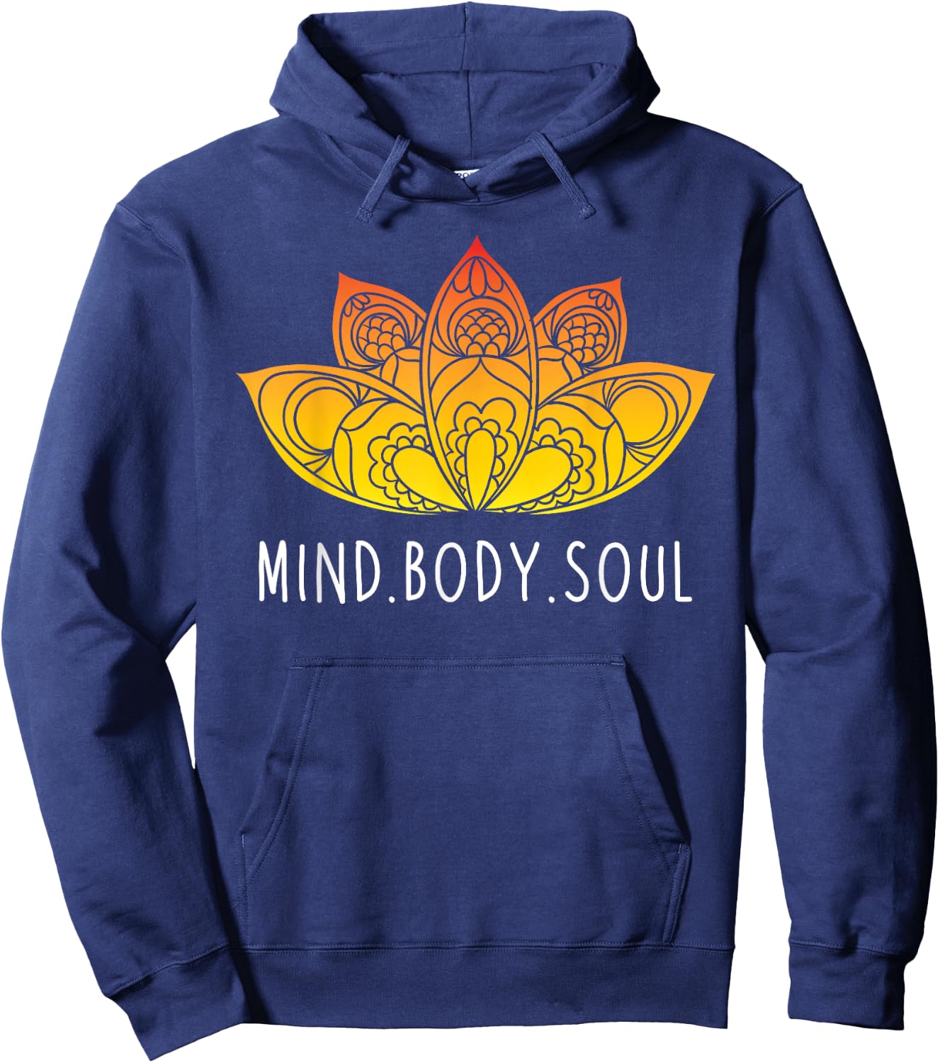 Mind Body Soul Women Meditation Graphic Ideas Hoodie - Hoodie | Navy