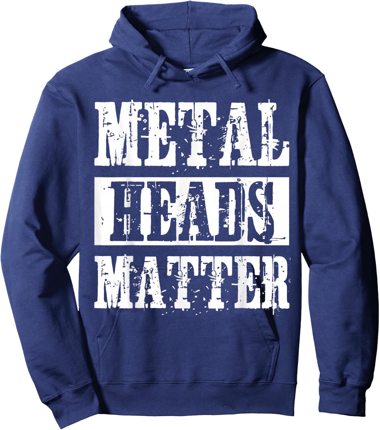 Metal Heads Matter Heavy Black Death Metal Fan Gift Hoodie - Hoodie | Navy