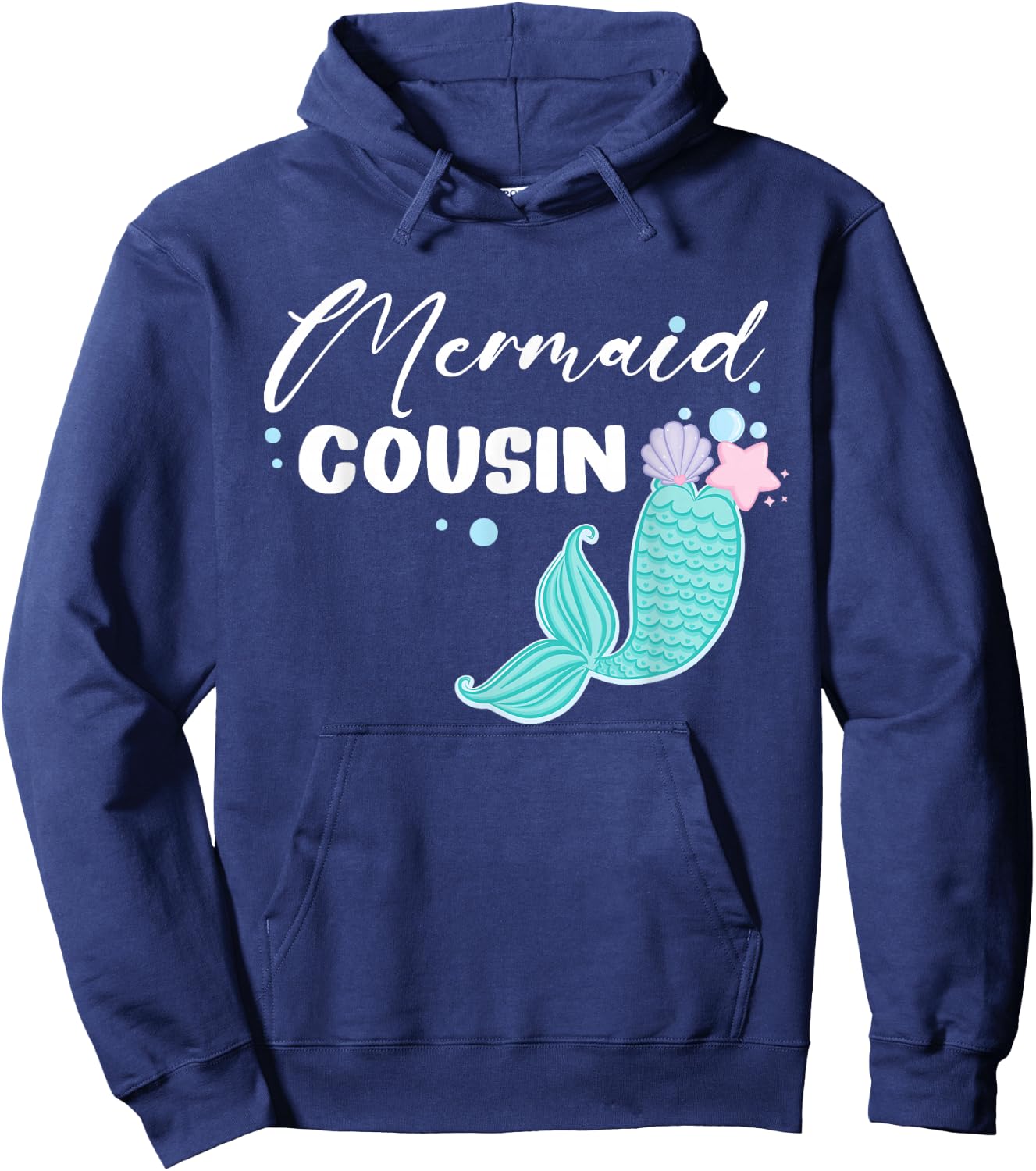 Funny Cousin Mermaid Matching Family Party Mother's Day Hoodie - Hoodie | Navy