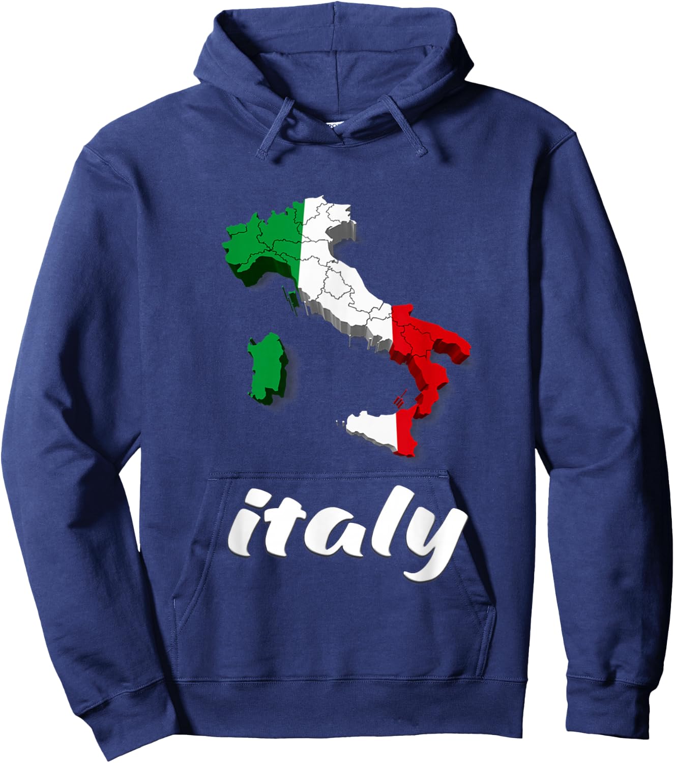 Italien Flagge Italien Liebhaber Italien Shirt für Mädchen Italien Herren Hoodie - Hoodie | Navy
