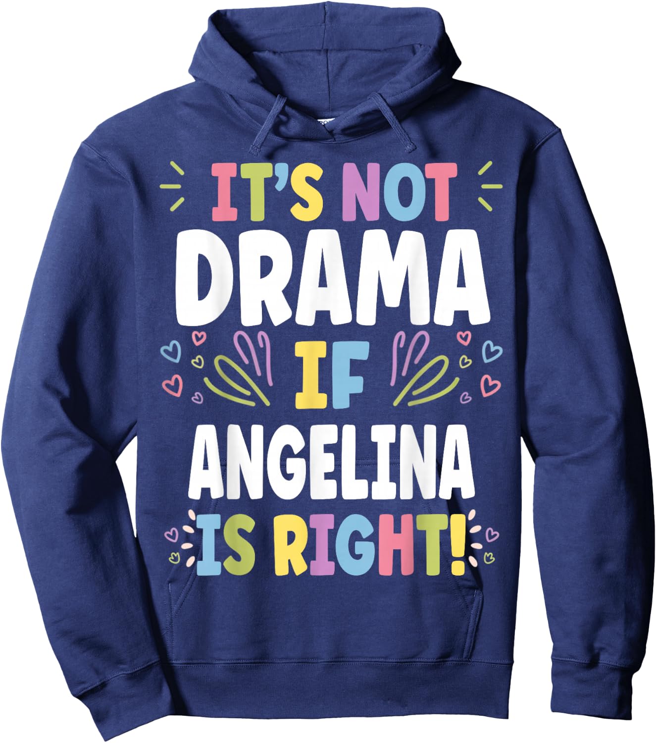 ANGELINA Personalized Women's Gift Custom ANGELINA Hoodie - Hoodie | Navy