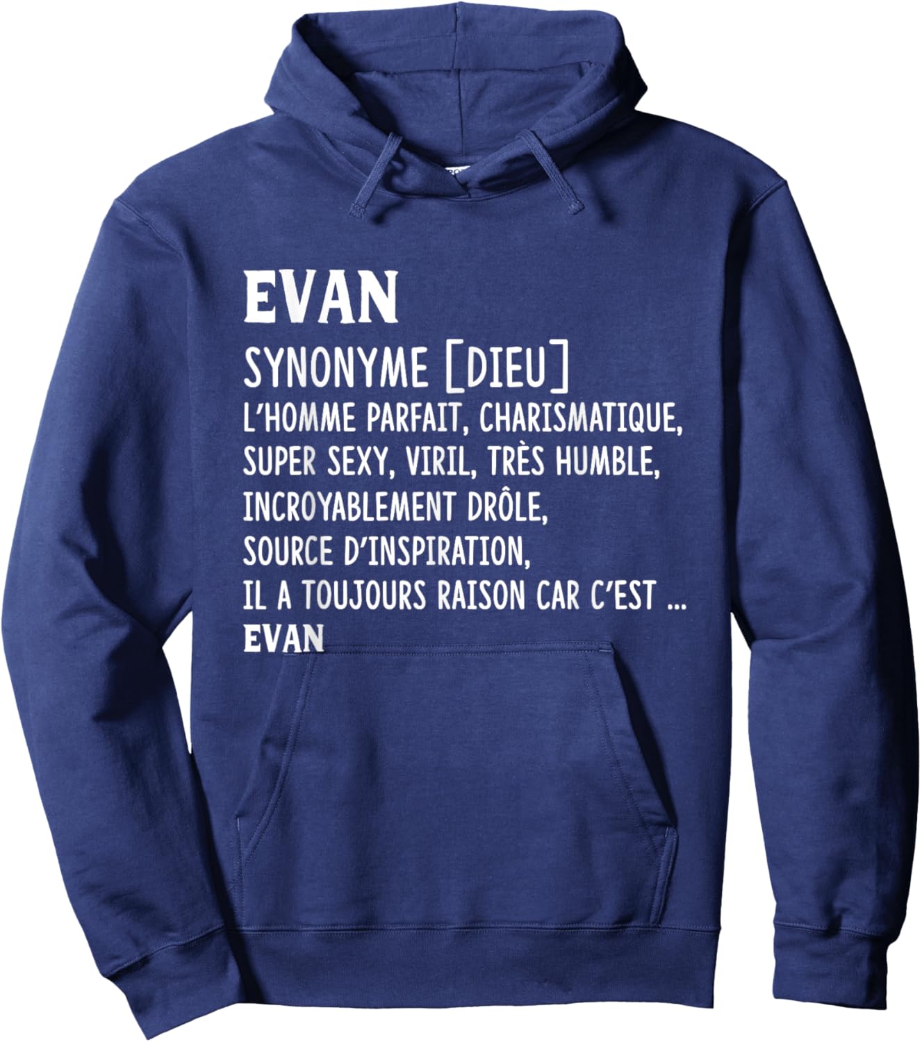 Man Humor Name Custom Evan Definition Hoodie - Hoodie | Navy