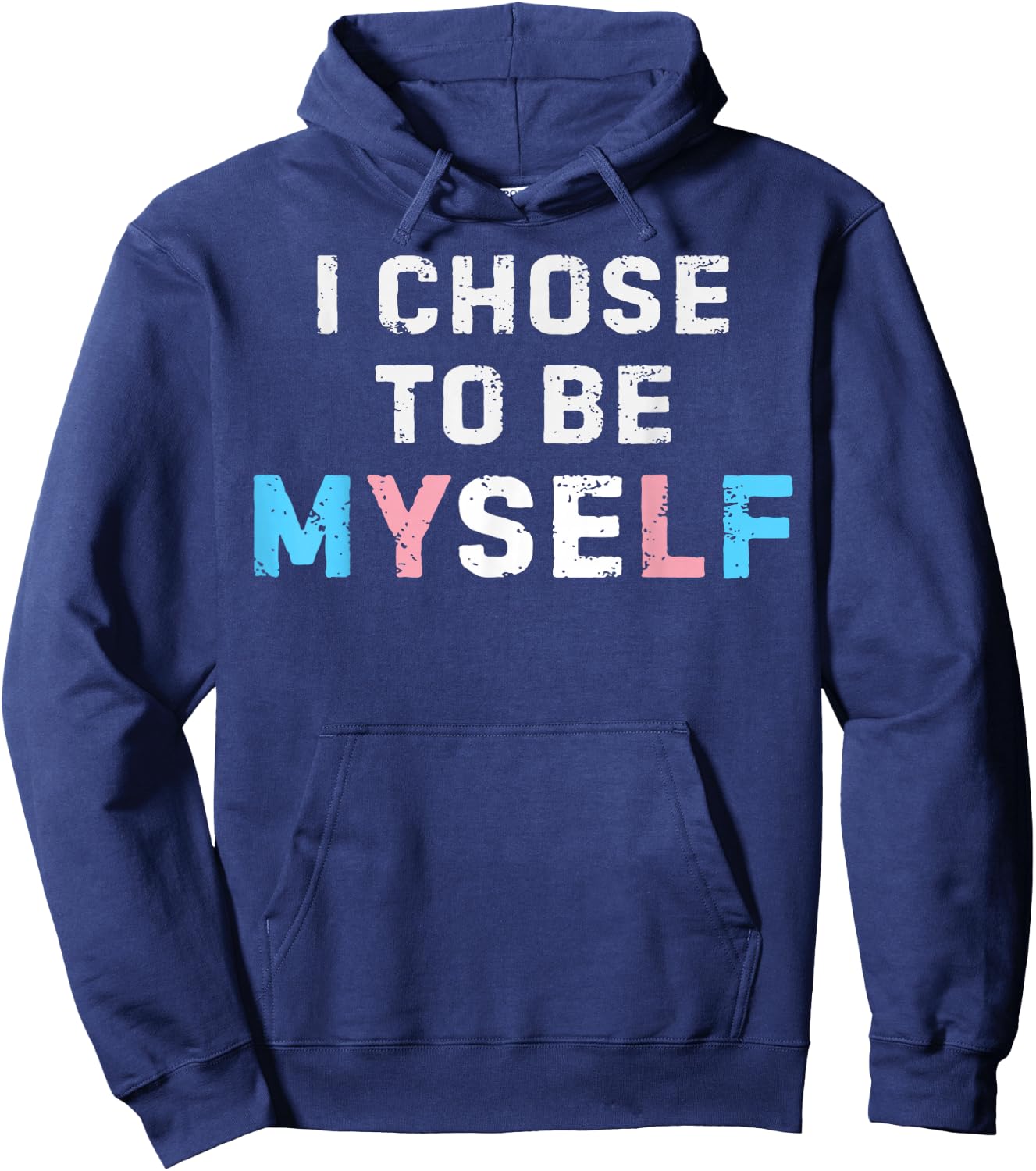 Trans Flag Colors for LGBTQ Identity and Self Pride Hoodie - Hoodie | Navy