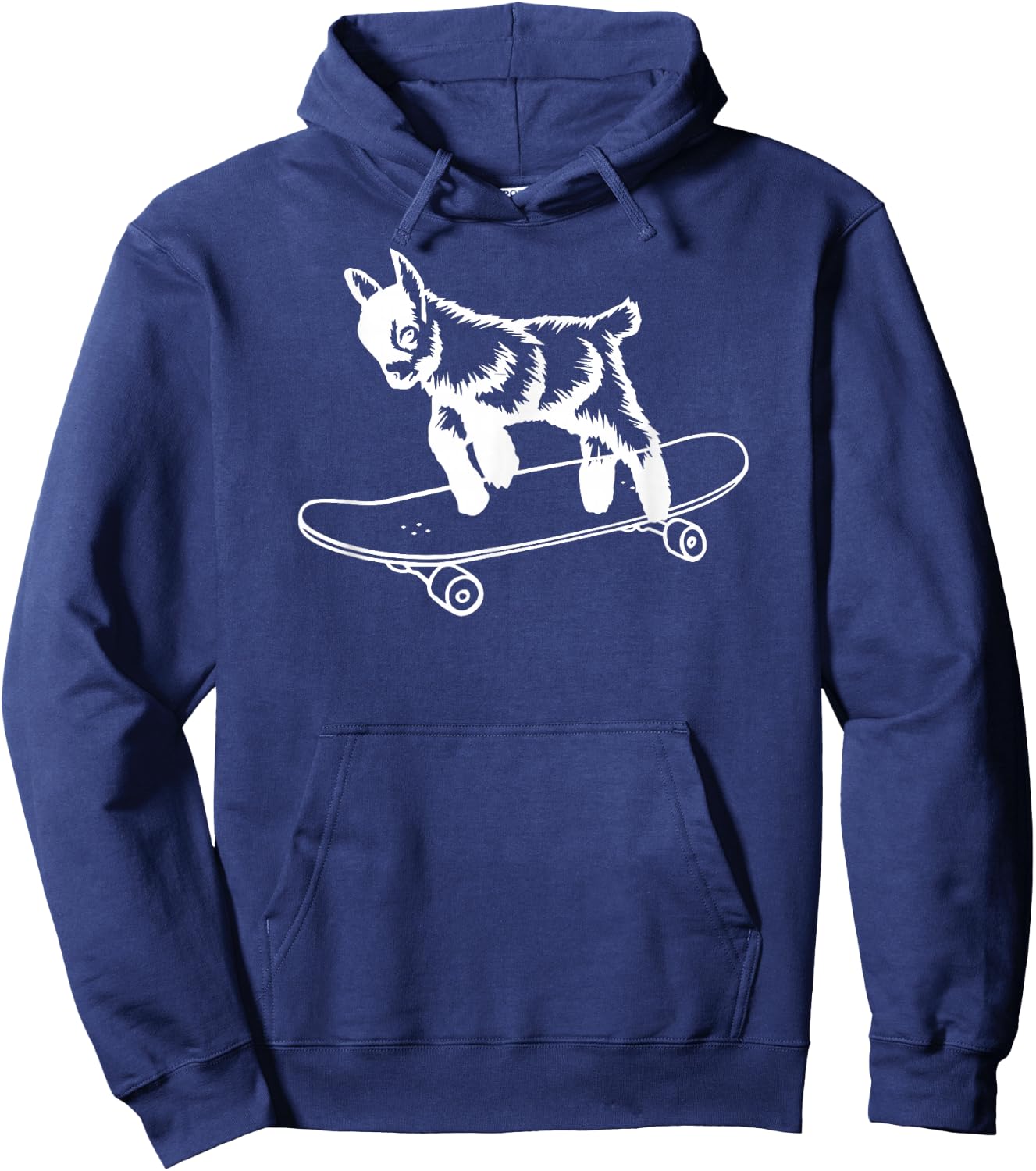 funny baby goat on Skateboard Hoodie - Hoodie | Navy