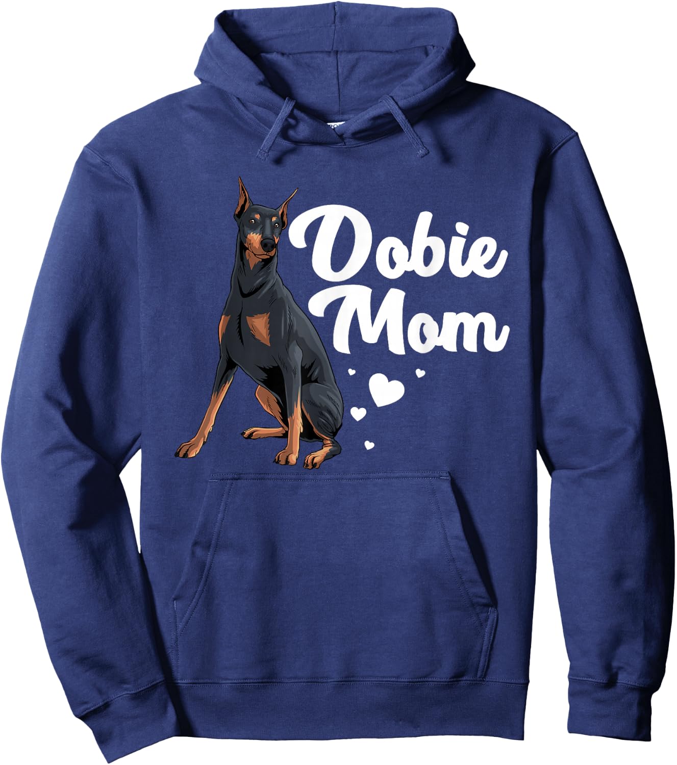 Cool Doberman Mom Art Women Doberman Pinscher Dobie Lovers Hoodie - Hoodie | Navy