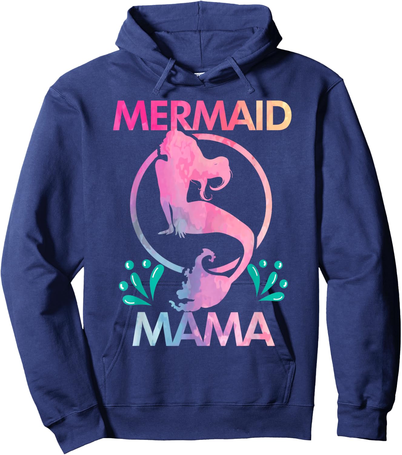 Mermaid Mama Women's Birthday Gift Hoodie - Hoodie | Navy