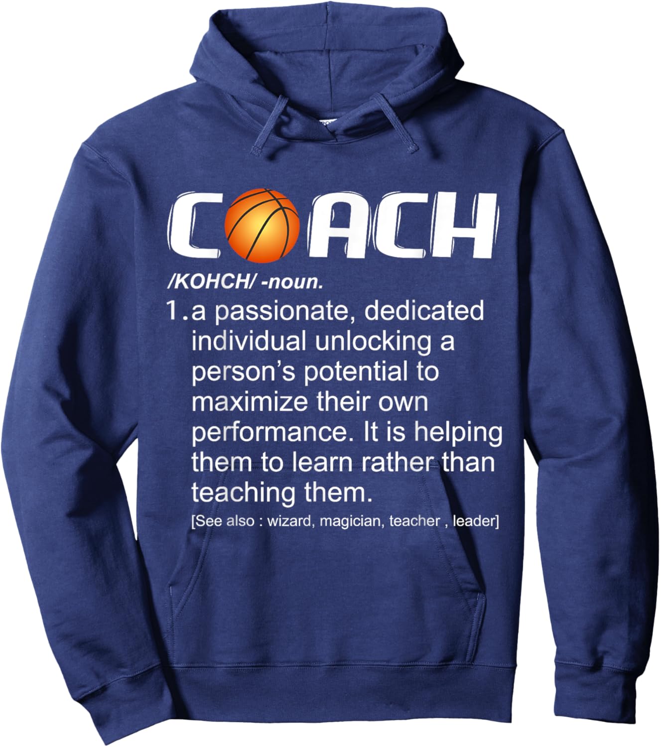 Coach Basketball Coaching Gift Hoodie - Hoodie | Navy