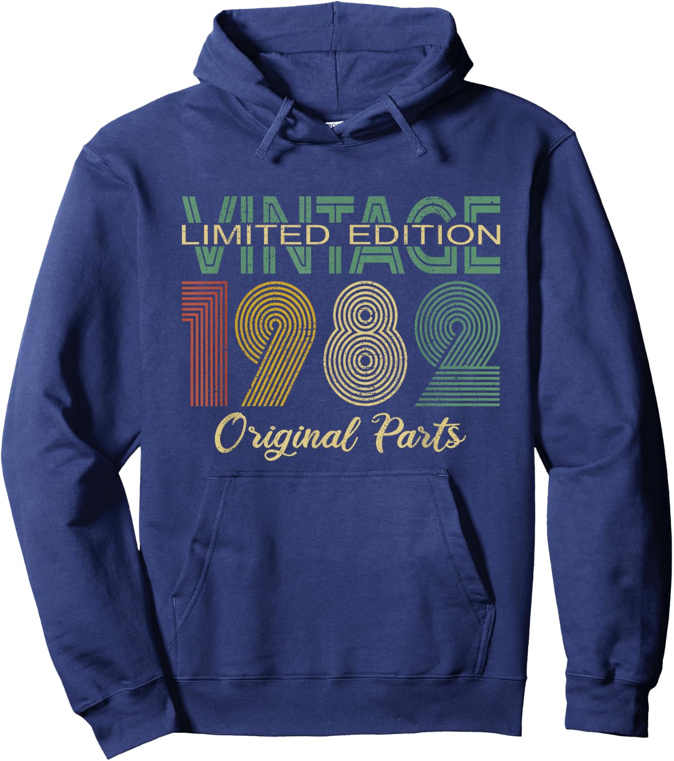 Vintage 1982 Men Women Born in 1982 Birthday Hoodie - Hoodie | Navy