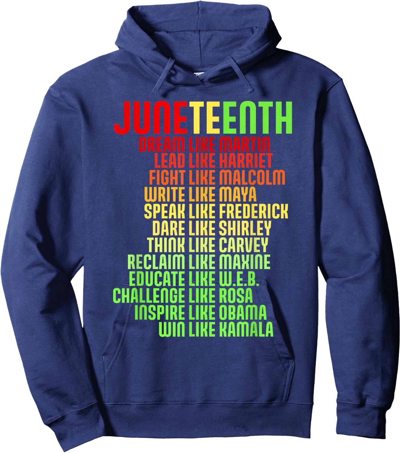 Juneteenth Dream Like Martin Black History African Leader Hoodie - Hoodie | Navy