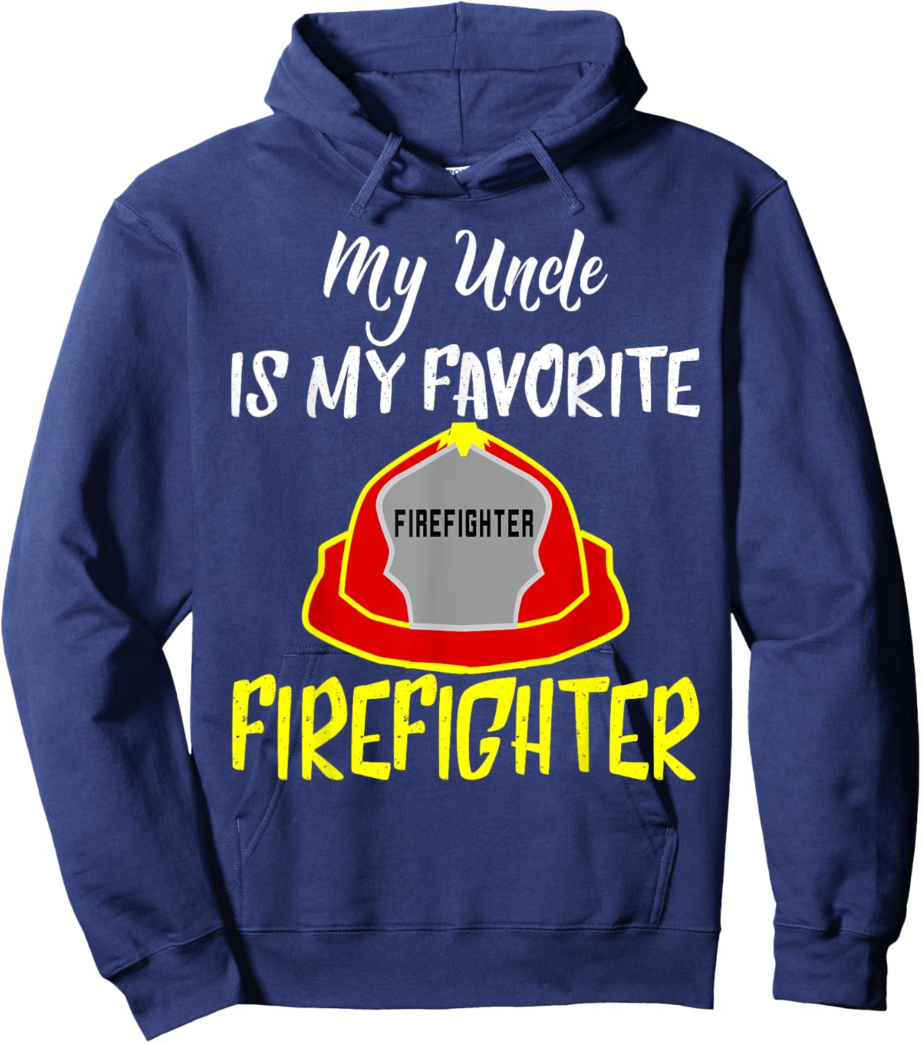 Uncle Firefighter Fireman Shirt Nephew Niece Kids Hoodie - Hoodie | Navy