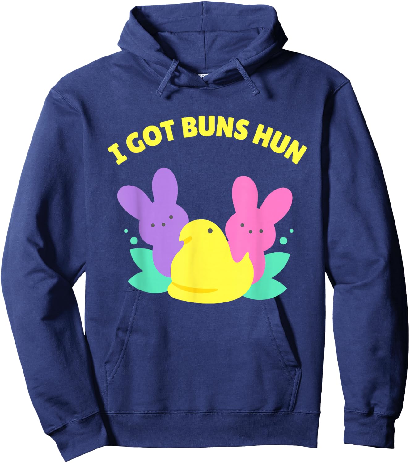 Funny Easter - I Got Buns Marshmallow Candy Bunnies Hoodie - Hoodie | Navy