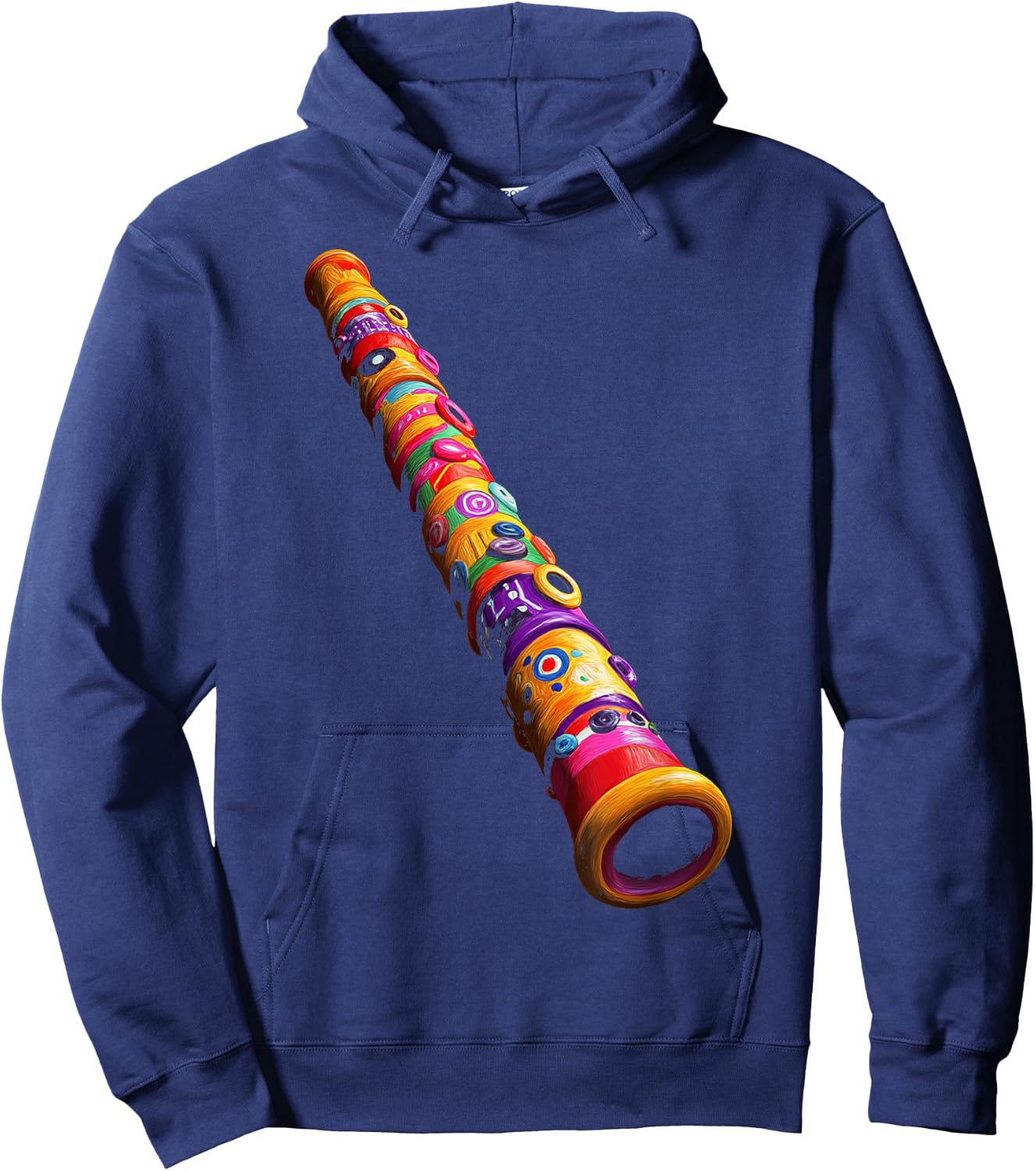 Recorder Music Instrument Motif Art Recorder Hoodie - Hoodie | Navy