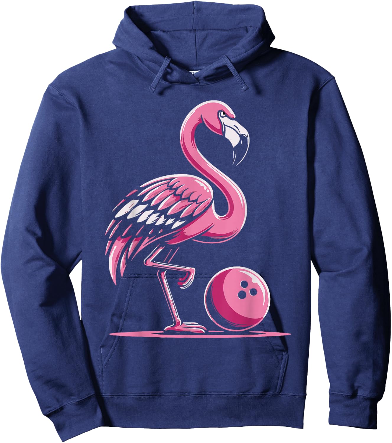 Flamingo Bowling Player Bowler Hoodie - Hoodie | Navy