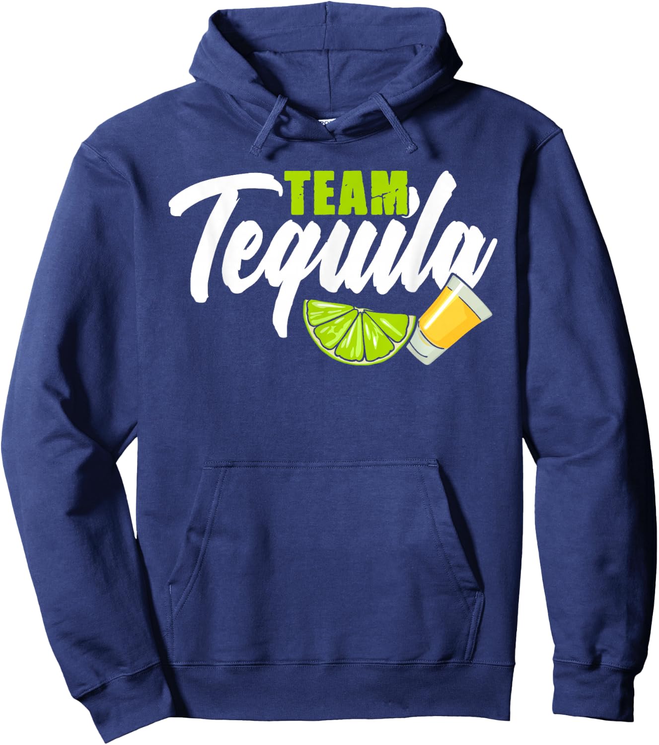 Funny Team Tequila With Green Lime Salt Group Costume Hoodie - Hoodie | Navy