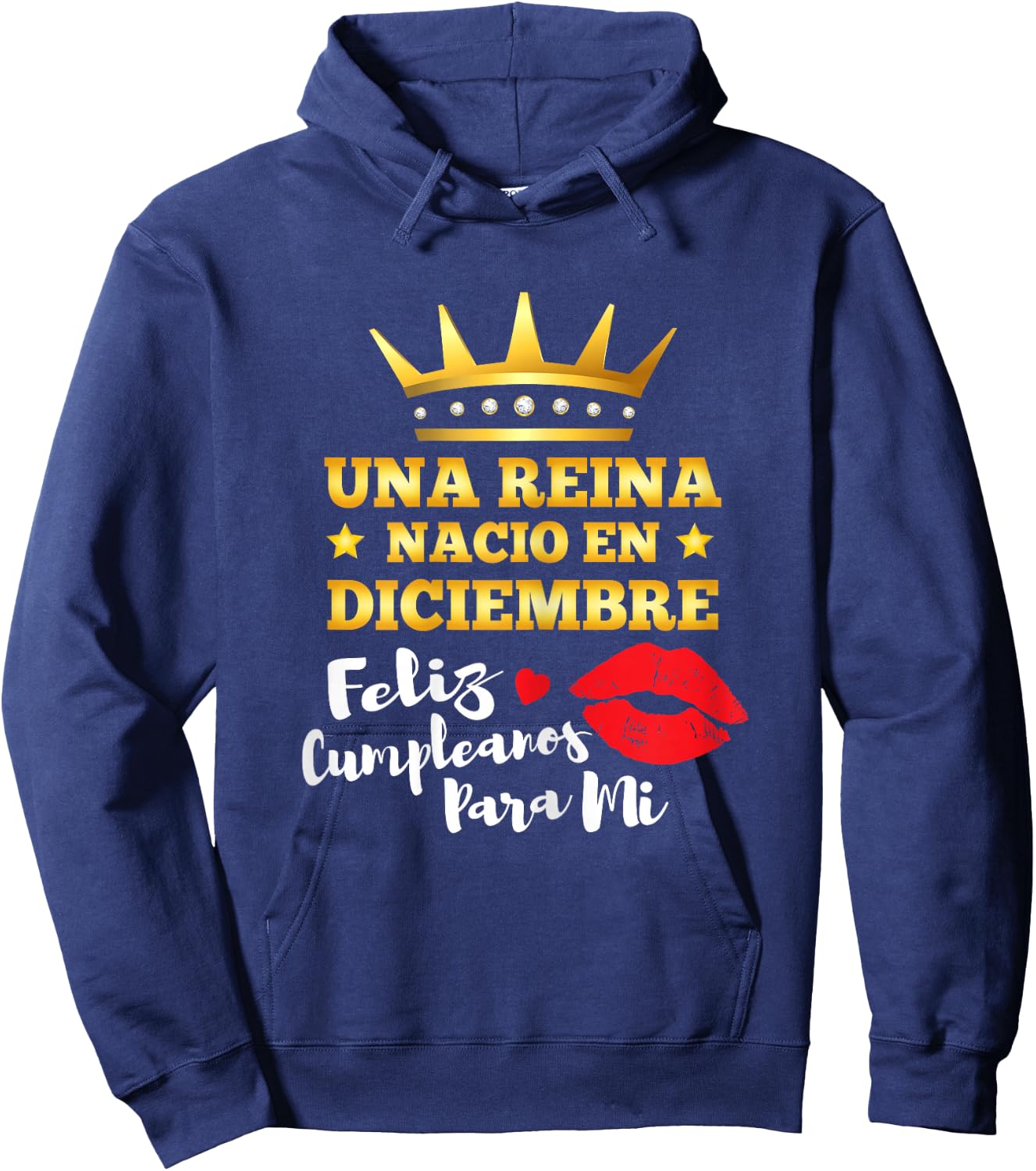Reina Nacio En Diciembre Cumpleaños December Birthday Queen Hoodie - Hoodie | Navy