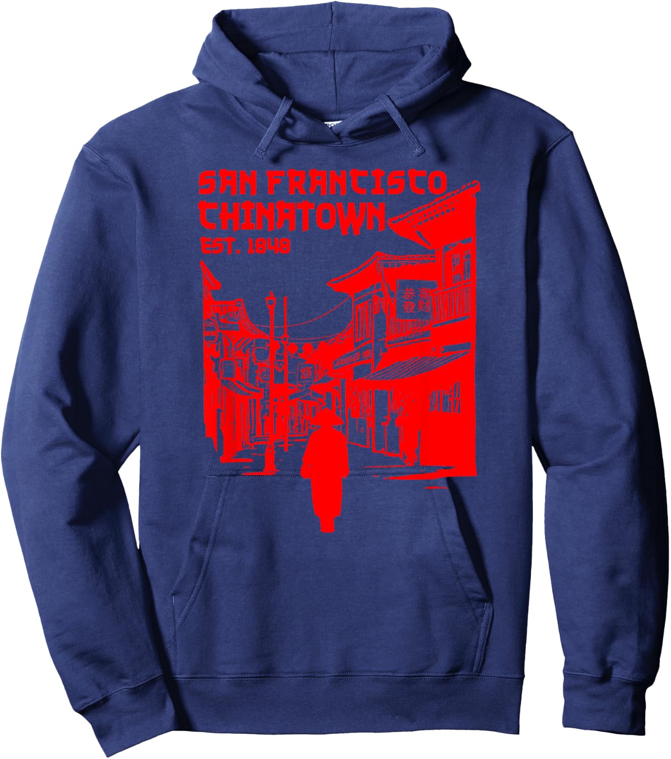 San Francisco Chinatown Chinese American Bay Area Dragon SF Hoodie - Hoodie | Navy