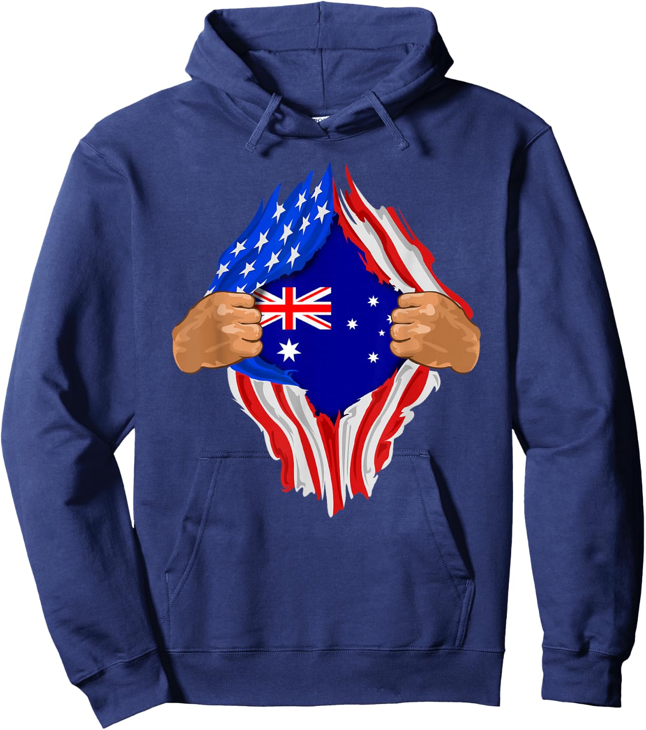 Australian Blood Inside Me | Australia Flag Gift Hoodie - Hoodie | Navy