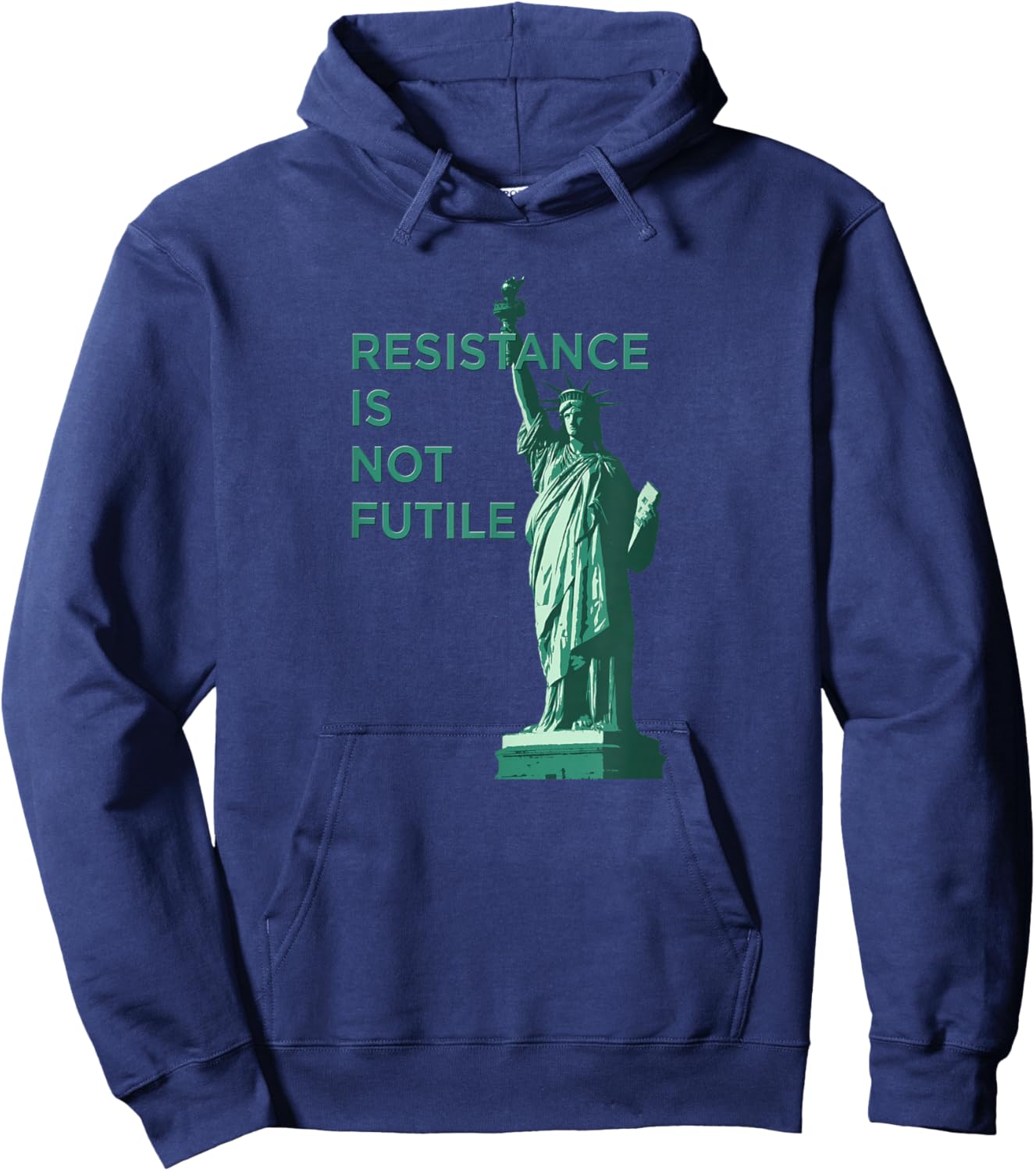 Resistance is Not Futile Graphic Hoodie - Hoodie | Navy