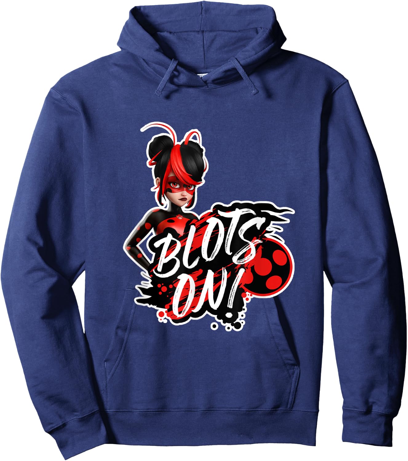 Miraculous Ladybug Shadybug and Claw Noir Blots On Hoodie - Hoodie | Navy