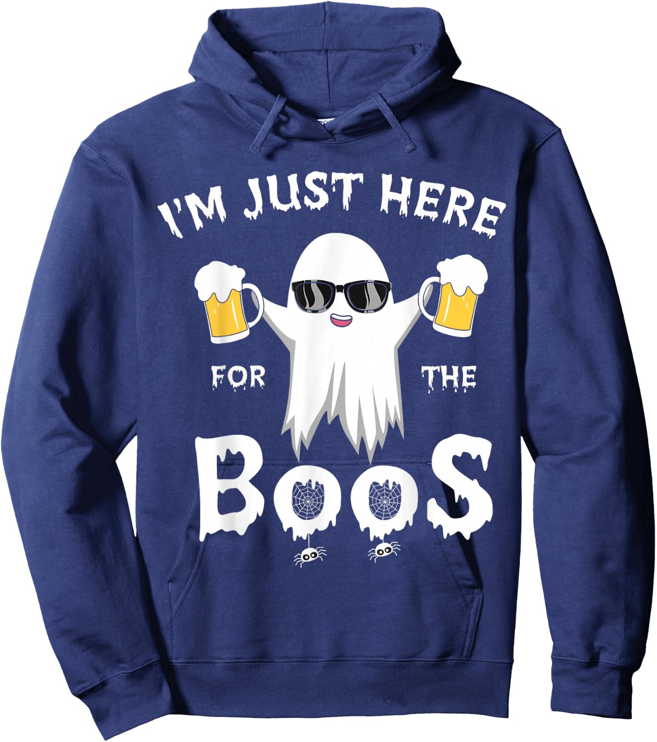 Funny Halloween I'm Just Here for the Boos Hoodie - Hoodie | Navy