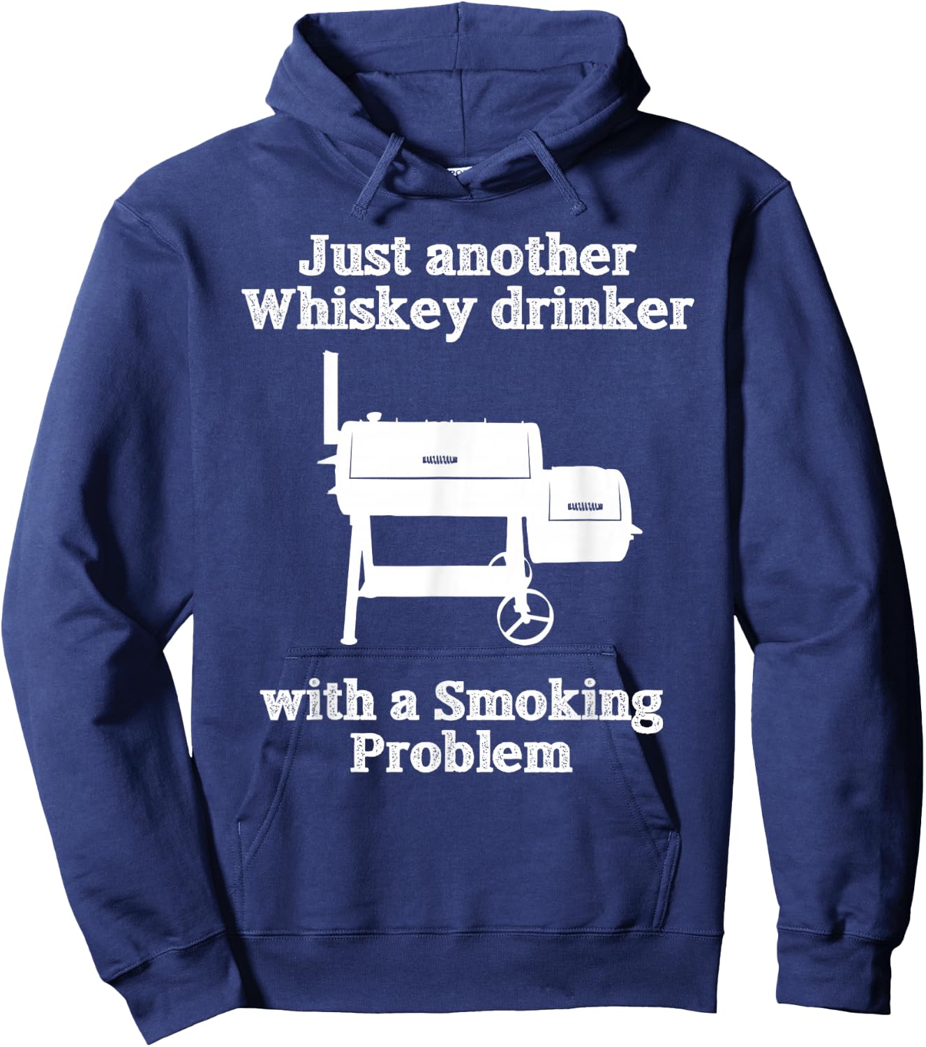 Just Another Whiskey Drinker Smoking Problem BBQ Hoodie - Hoodie | Navy