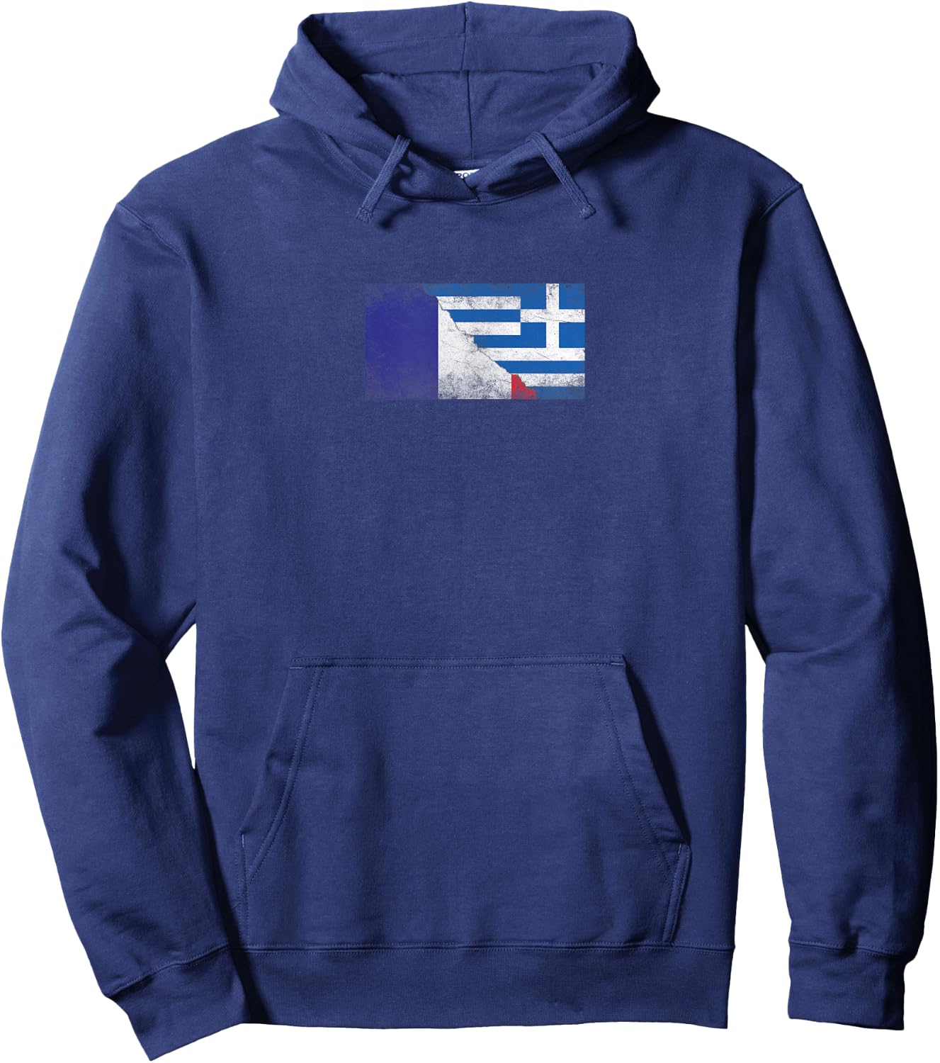 Flags France and Greece – French Greek , Black, S Hoodie - Hoodie | Navy