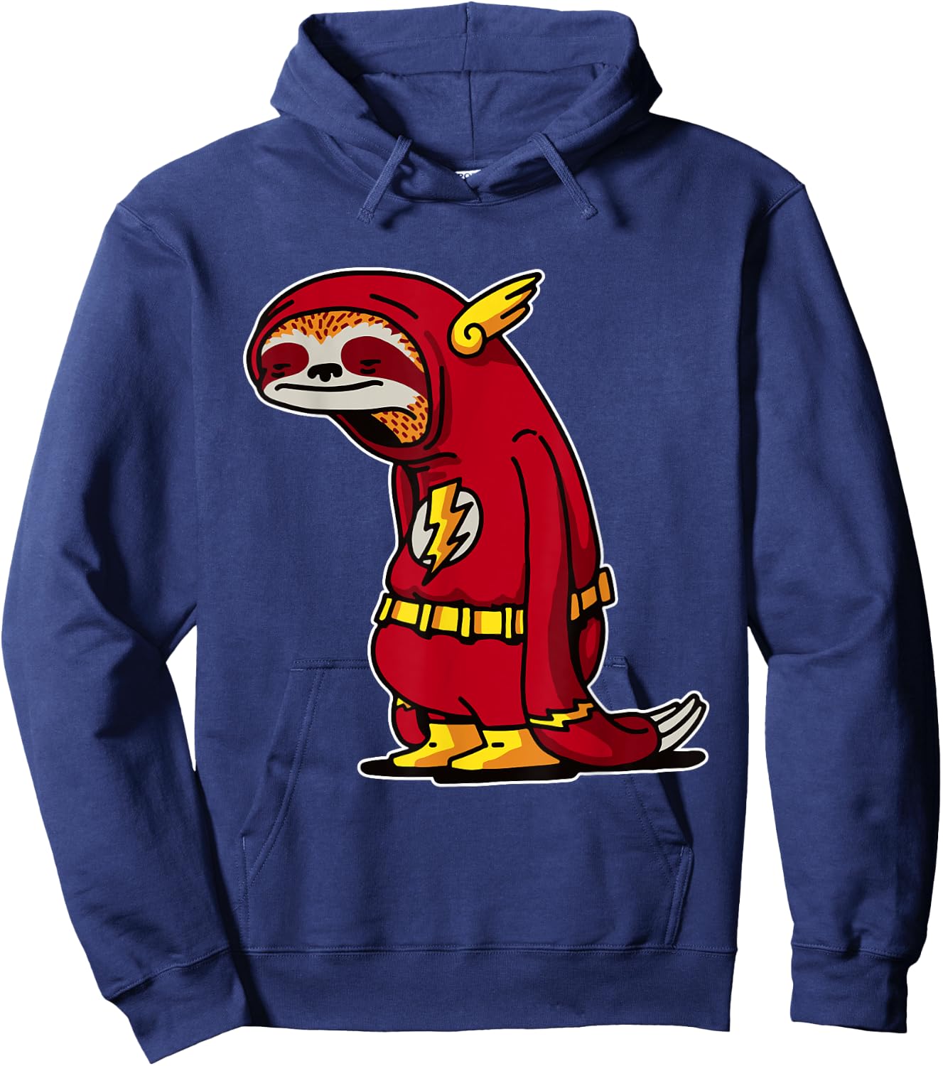 Sloth Superhero Christmas Pajama Funny Animal Wildlife X-Mas Hoodie - Hoodie | Navy